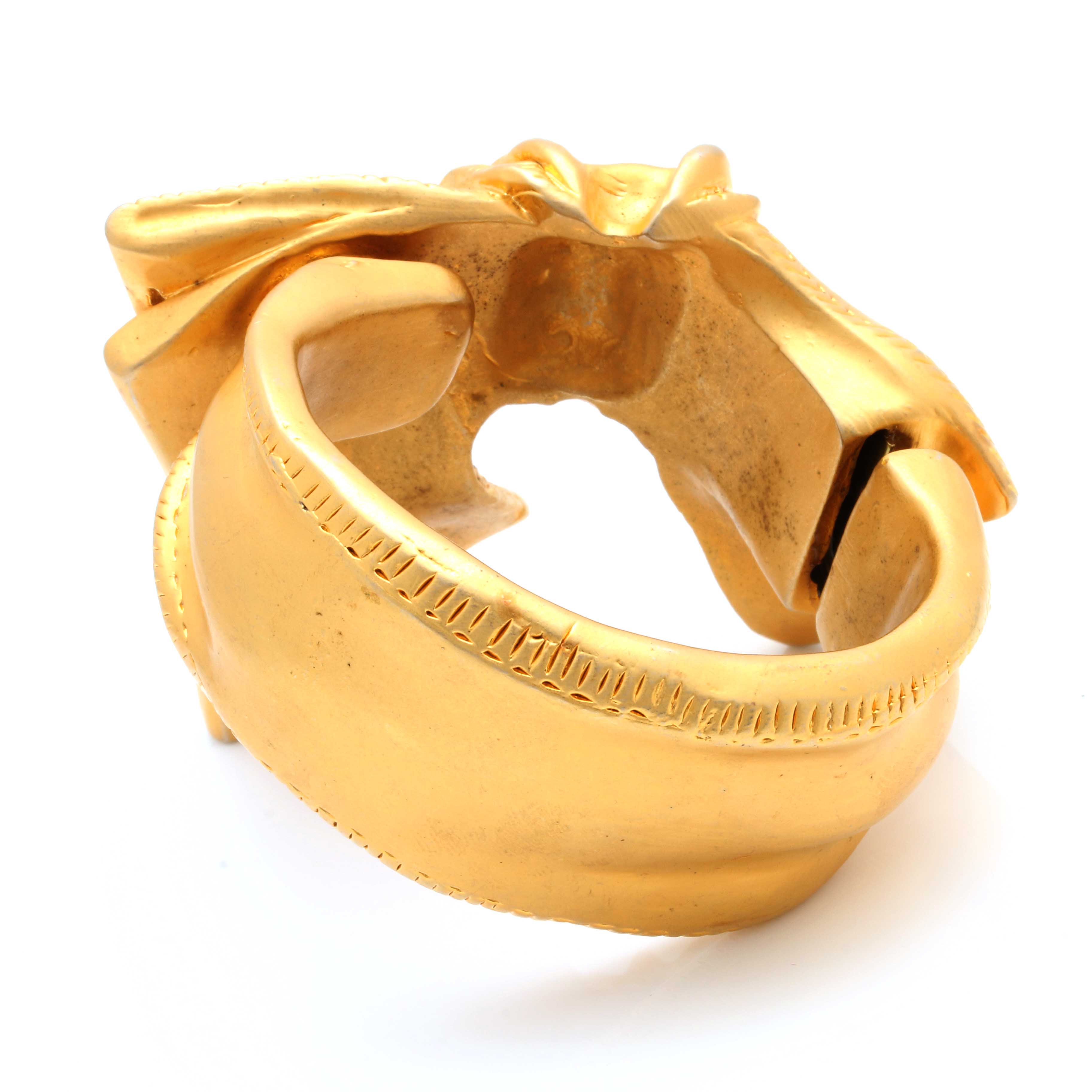 Selection of Nina Ricci Gold Tone Clamper Bracelet and Gold Tone Hoop Earrings