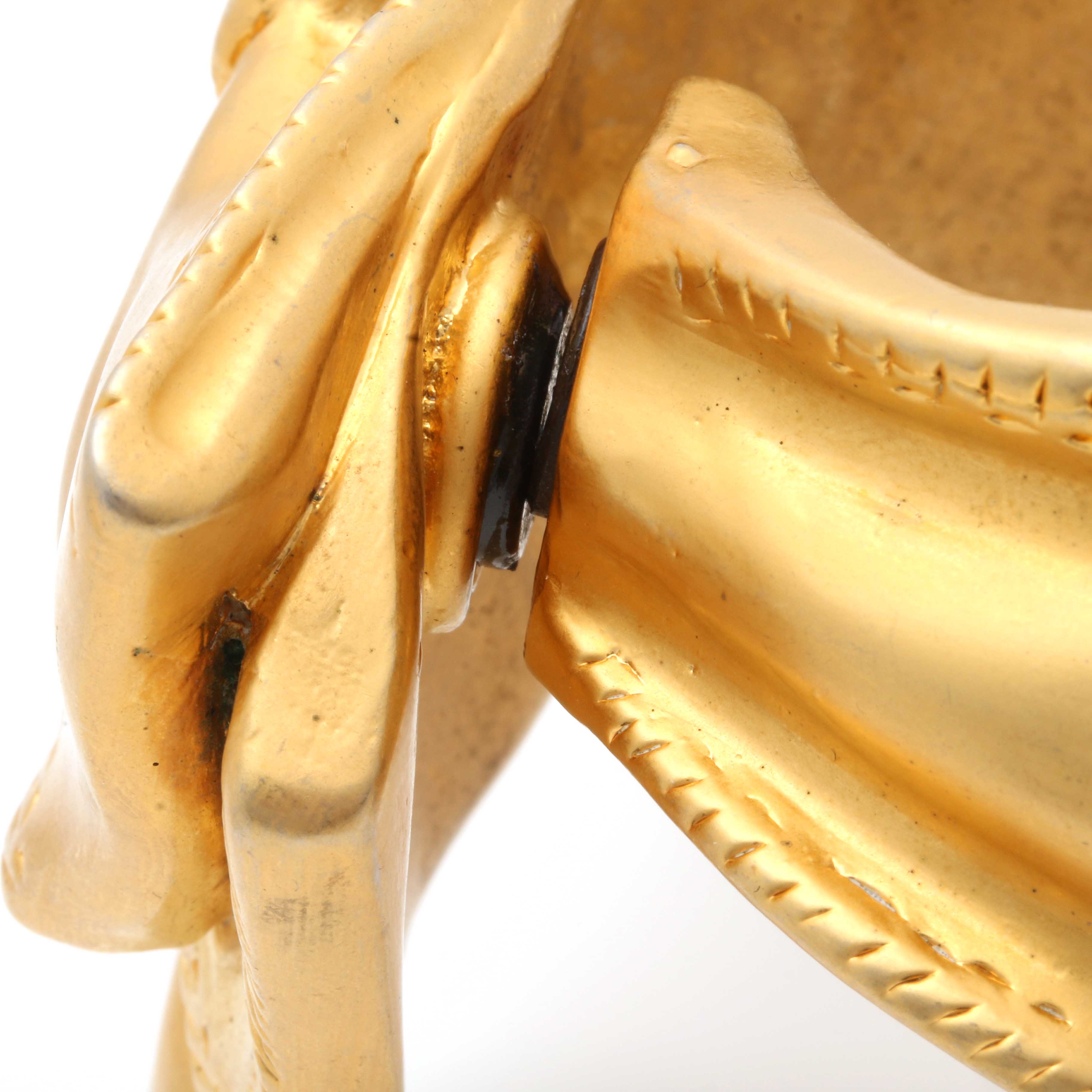 Selection of Nina Ricci Gold Tone Clamper Bracelet and Gold Tone Hoop Earrings