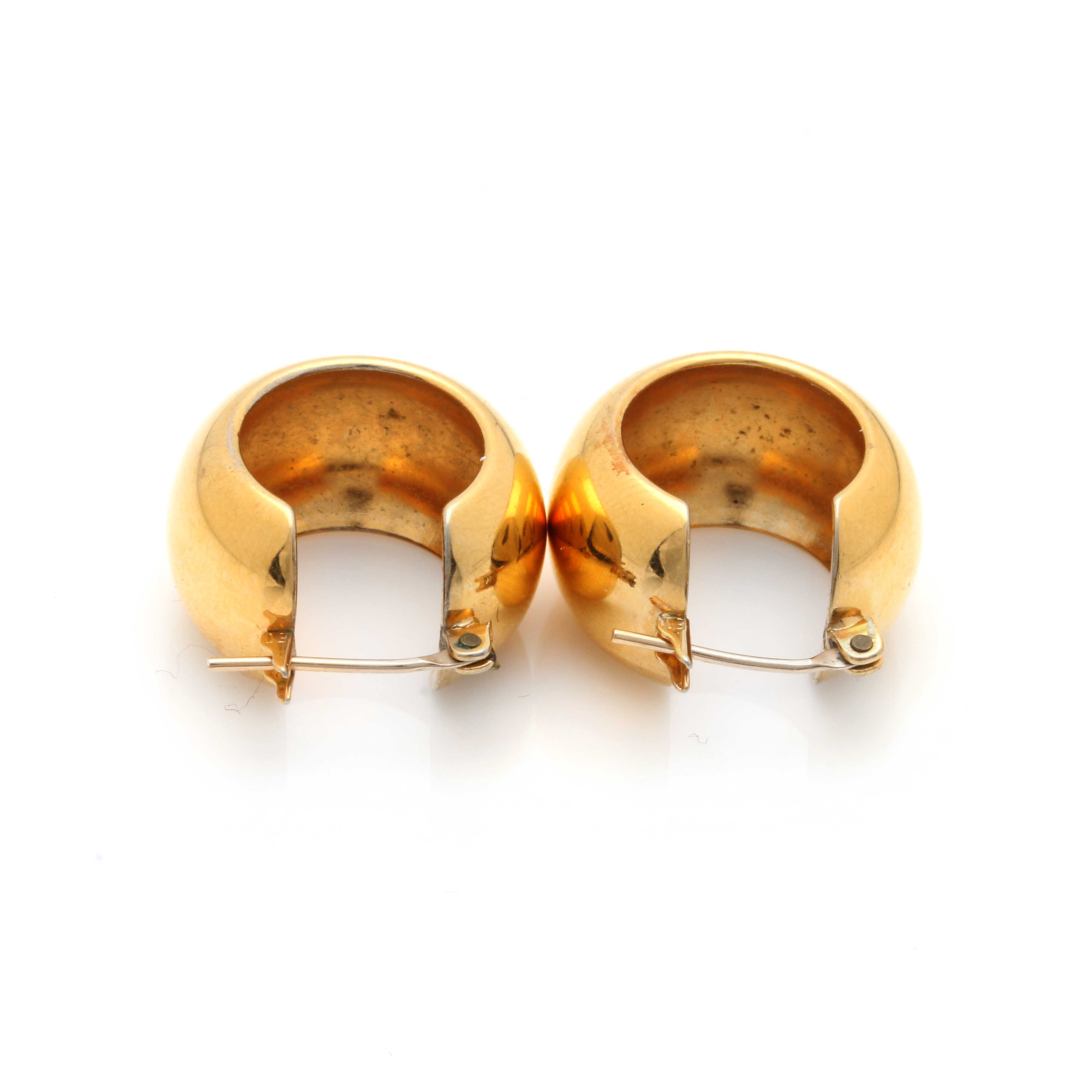 Selection of Nina Ricci Gold Tone Clamper Bracelet and Gold Tone Hoop Earrings