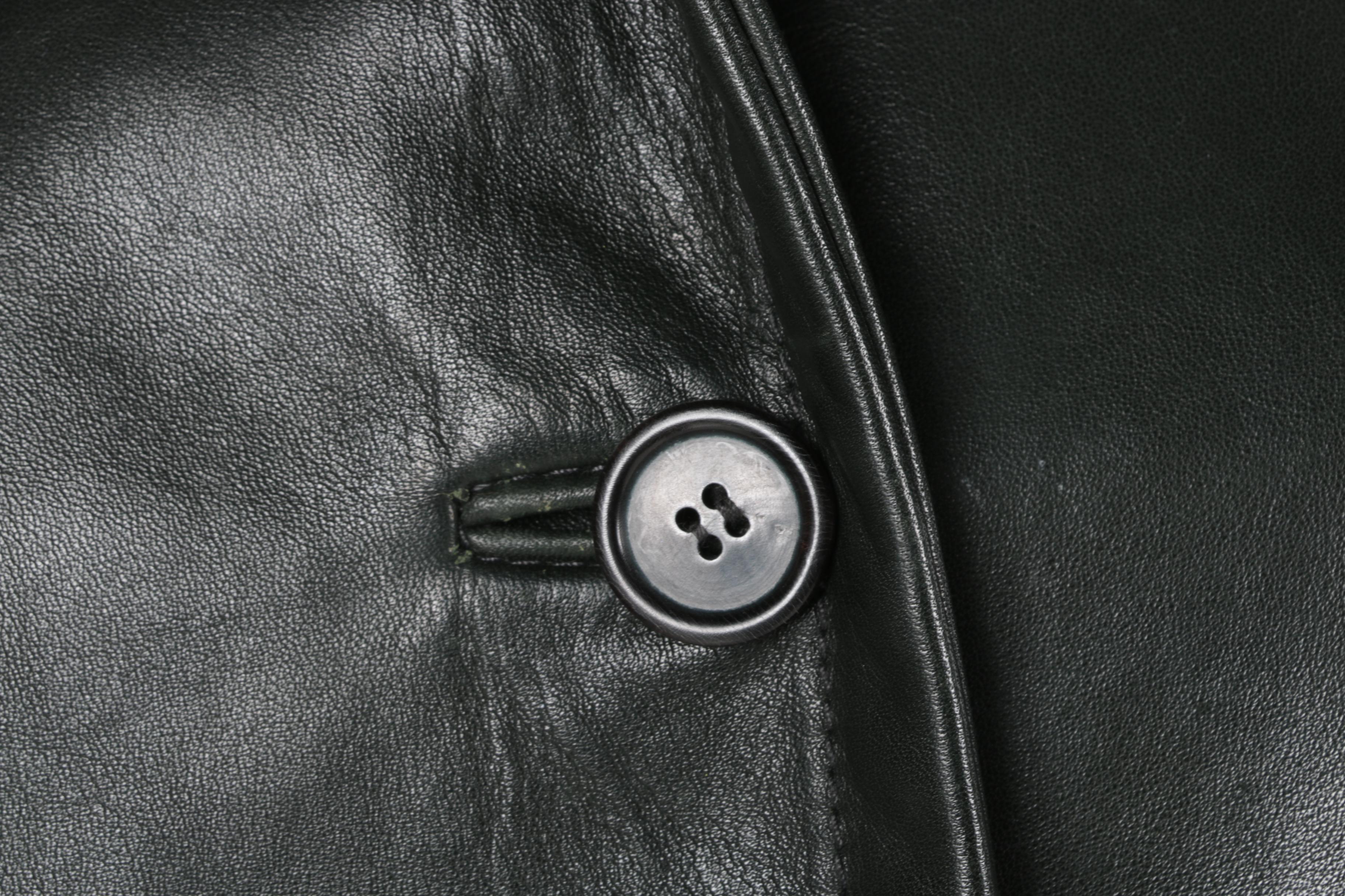 Women's Prada Black Leather Coat