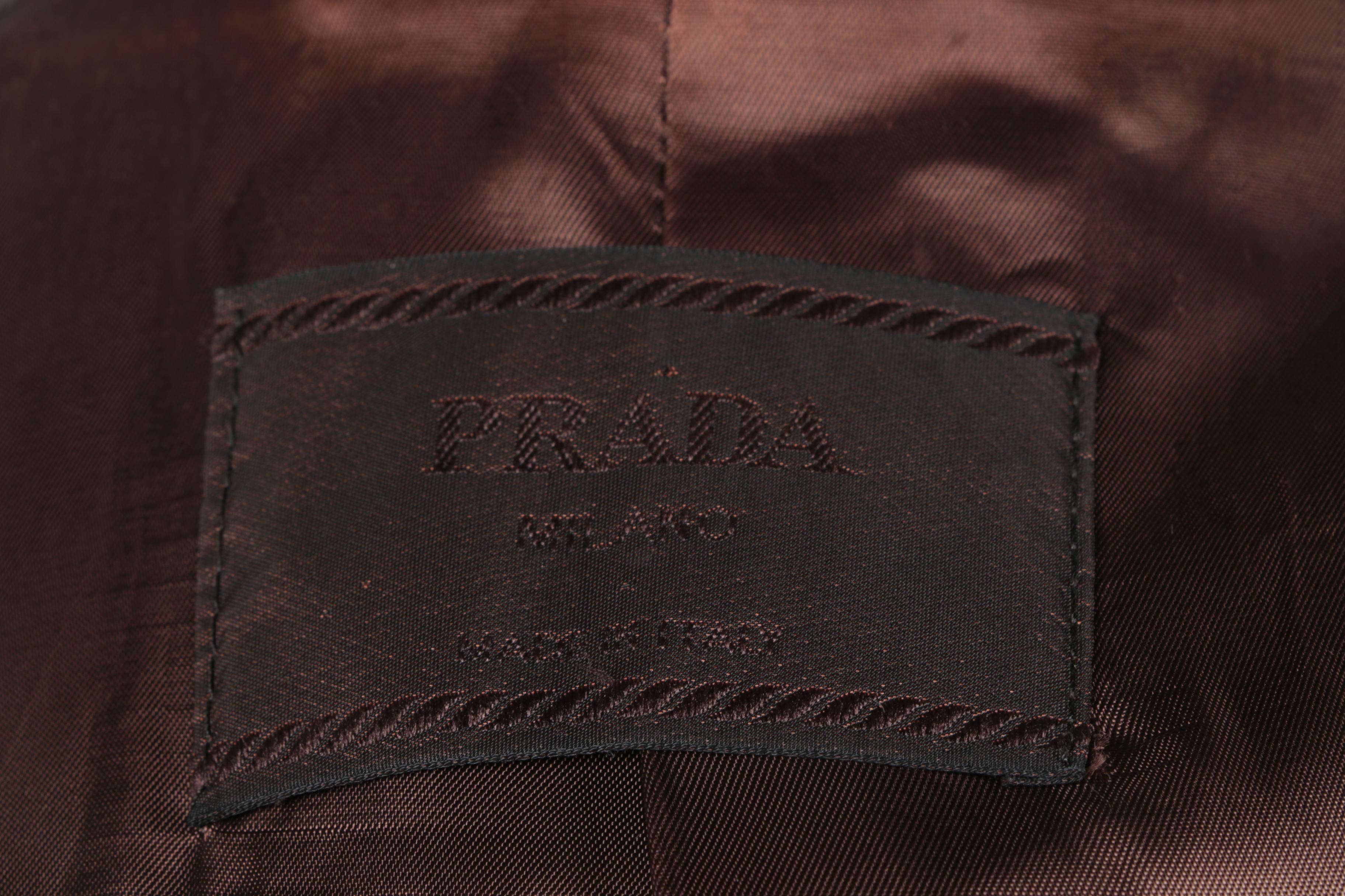 Women's Prada Black Leather Coat