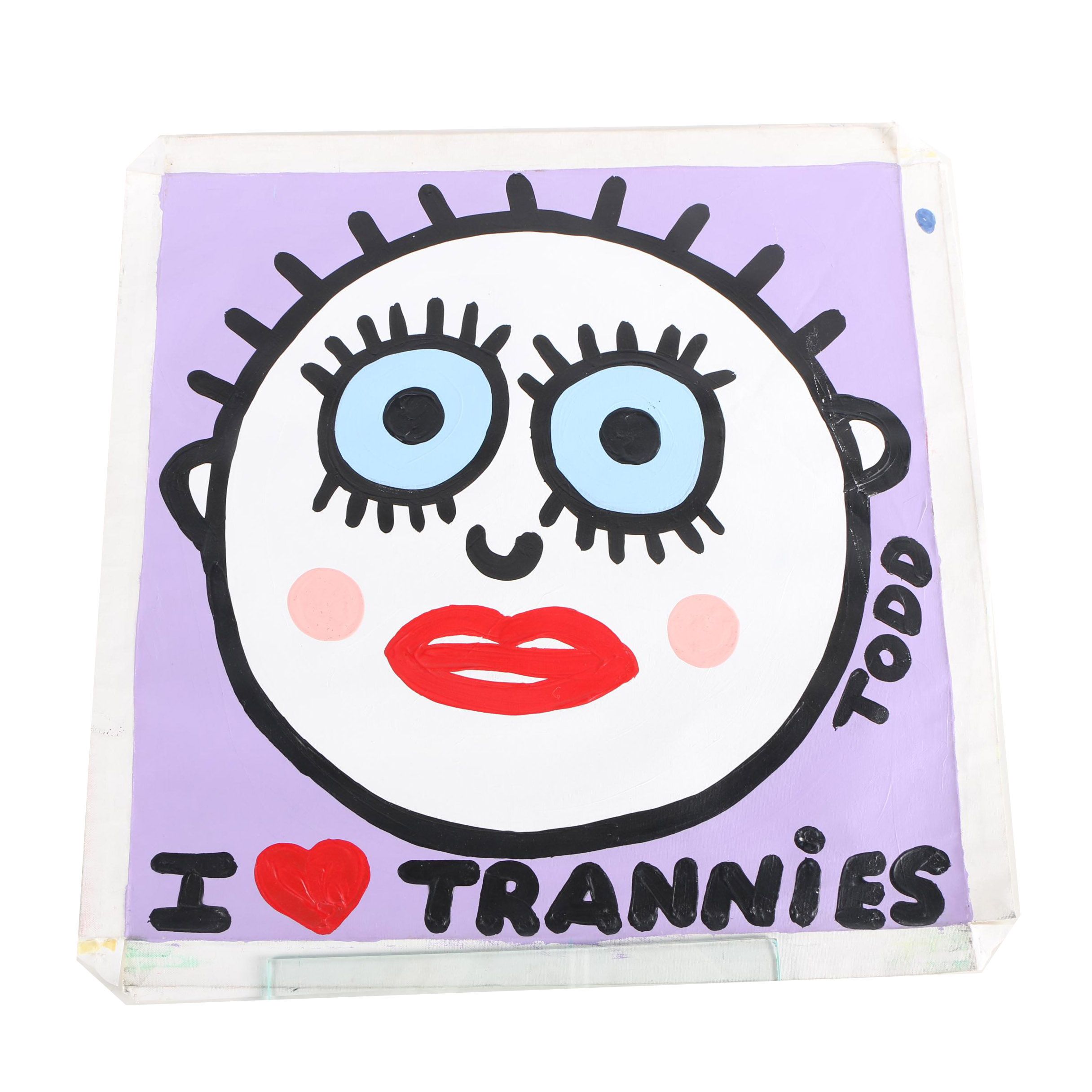 Todd Goldman Acrylic Painting on Canvas "Love"