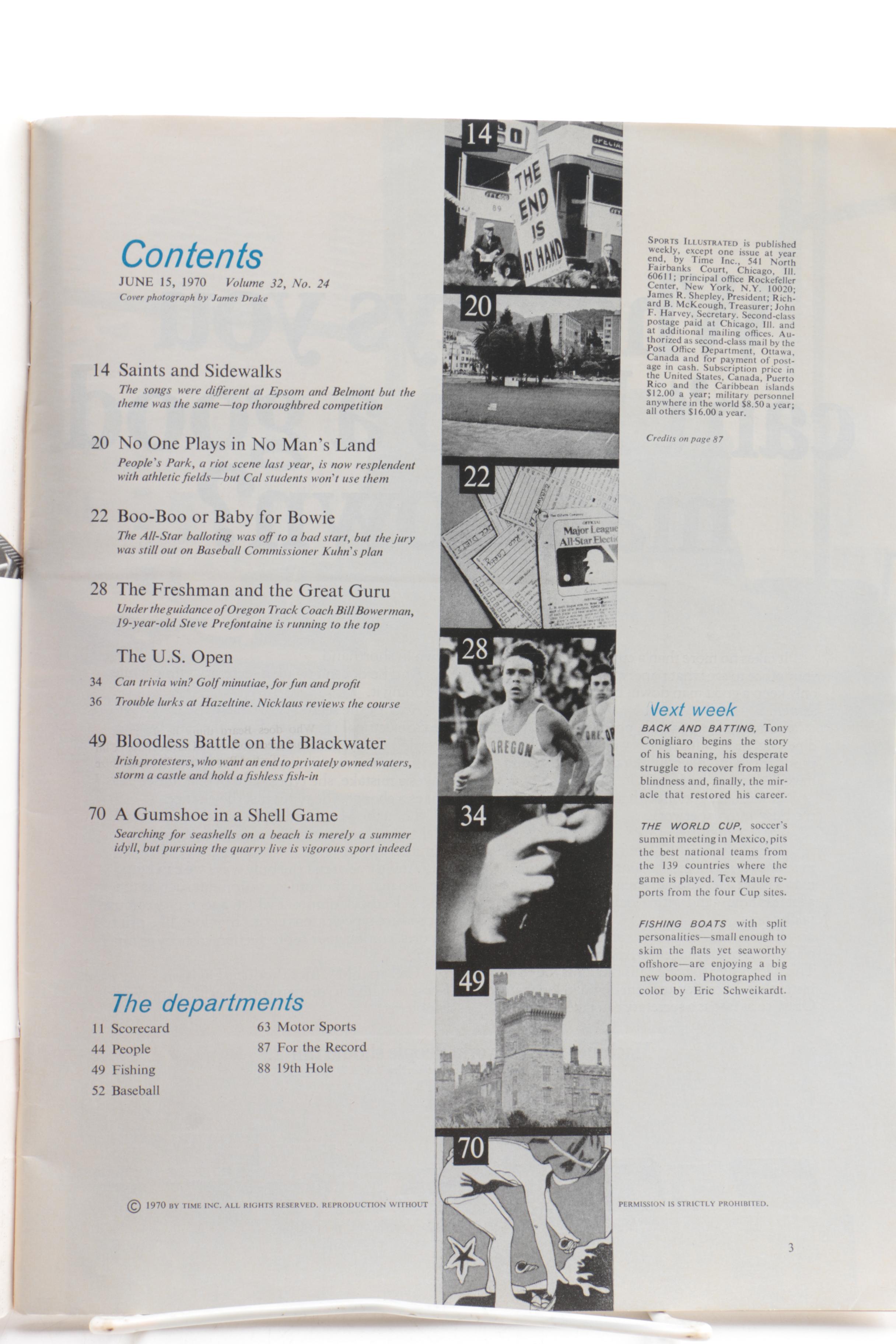 Steve "Pre" Prefontaine Issue of "Sports Illustrated", 1970