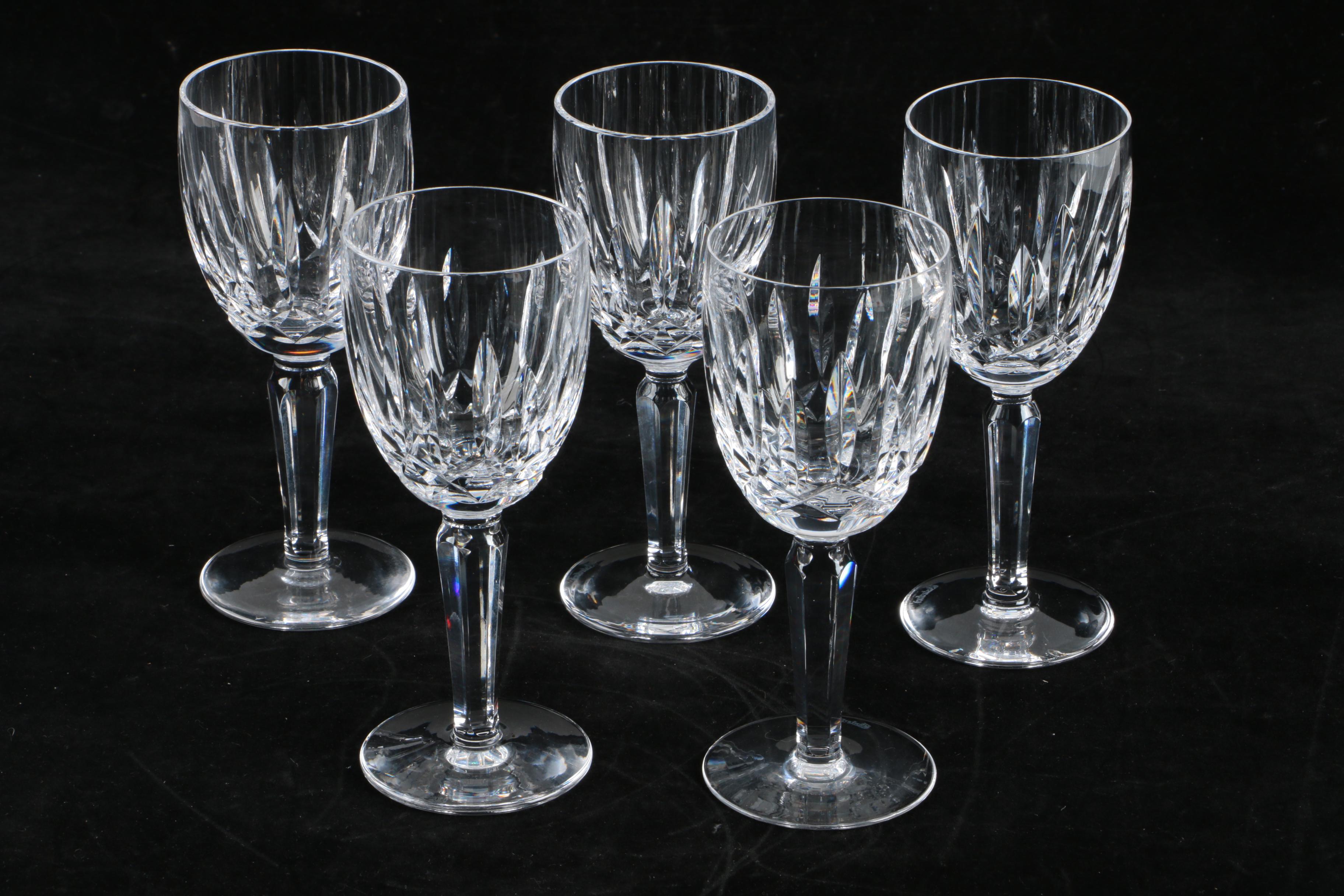 Waterford "Kildare" Crystal Iced Tea and White Wine Glasses