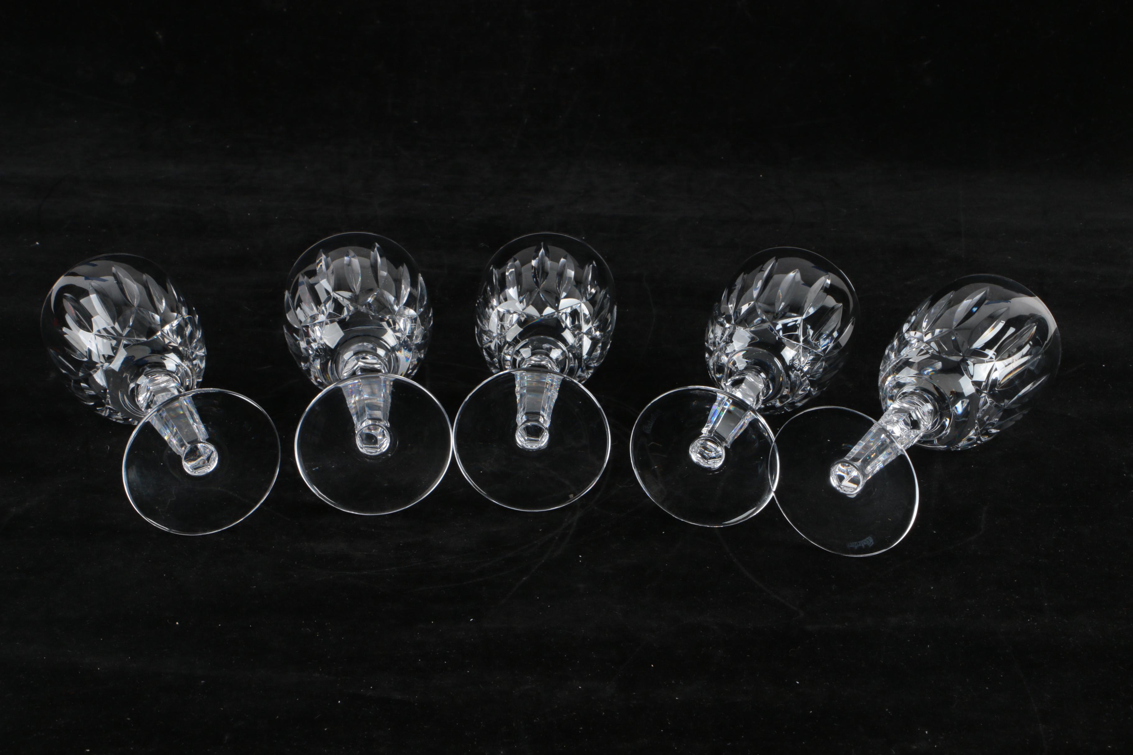 Waterford "Kildare" Crystal Iced Tea and White Wine Glasses