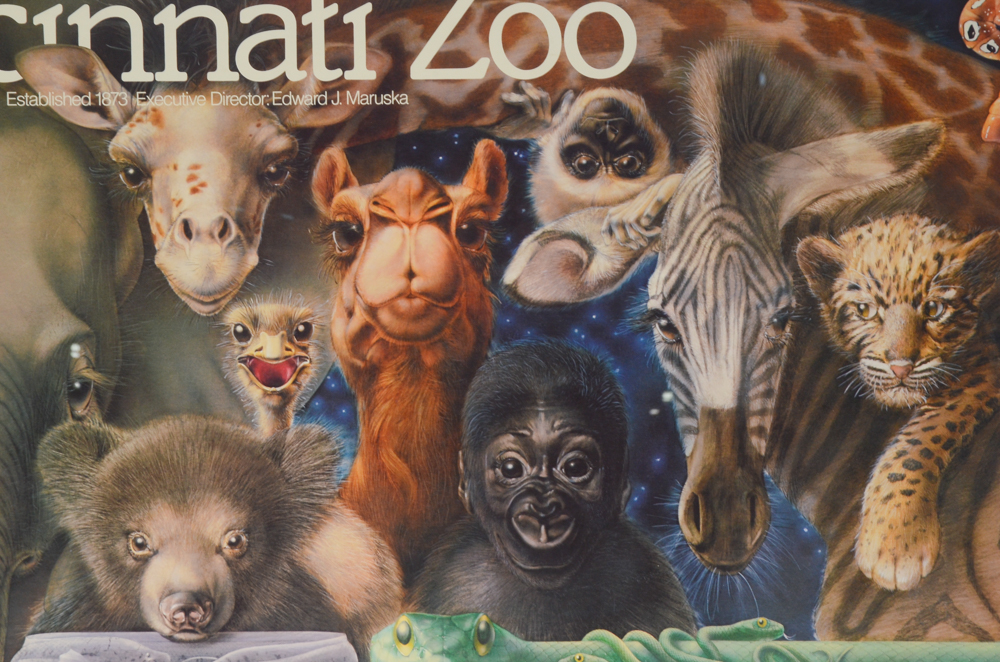 Vintage Cincinnati Zoo Poster after Lou Specker Illustration