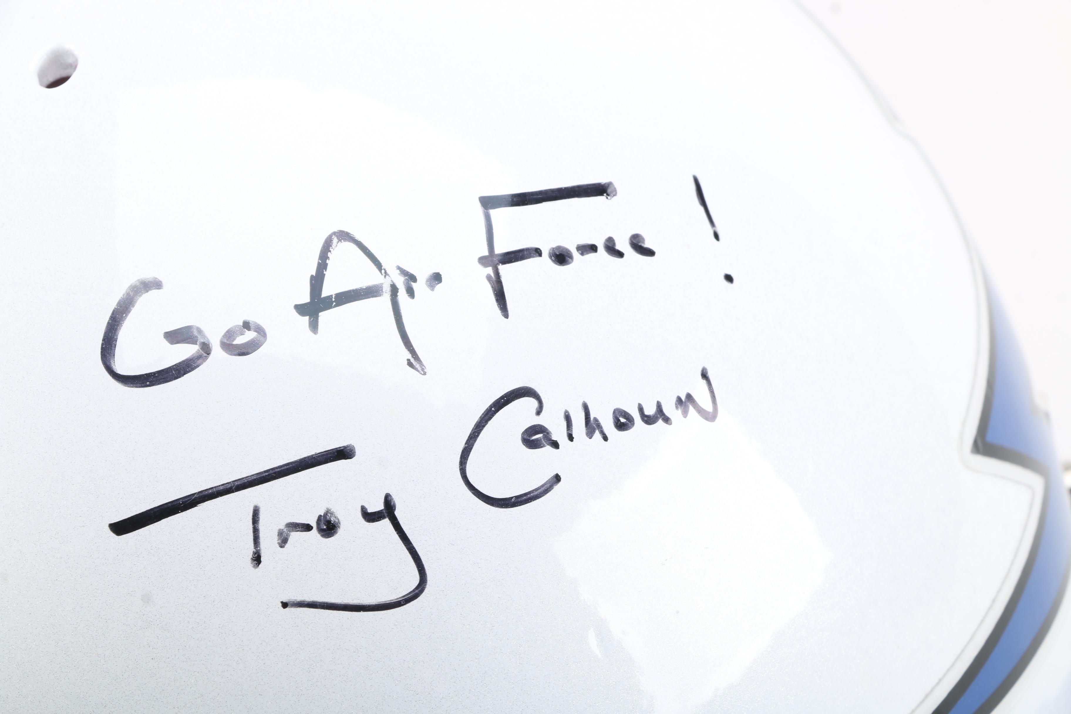 Troy Calhoun Autographed Air Force Football Helmet