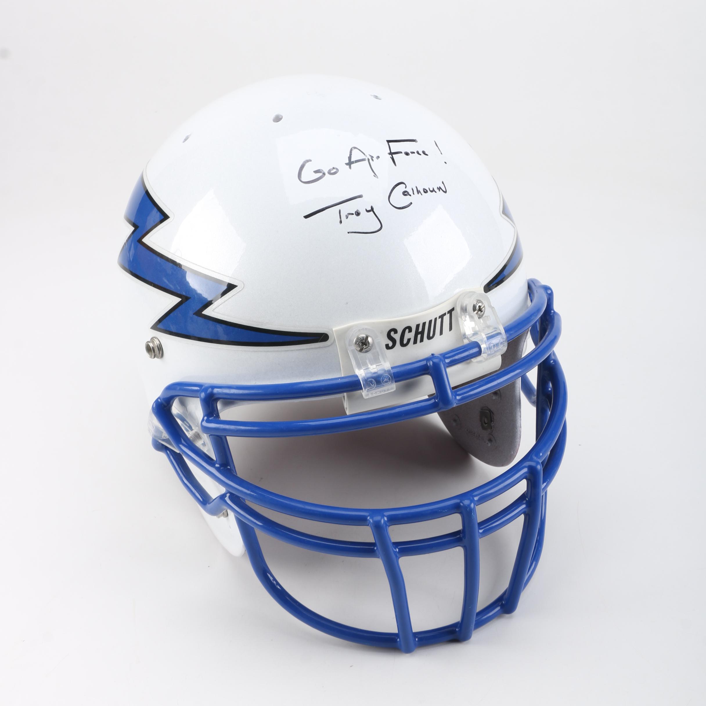 Troy Calhoun Autographed Air Force Football Helmet