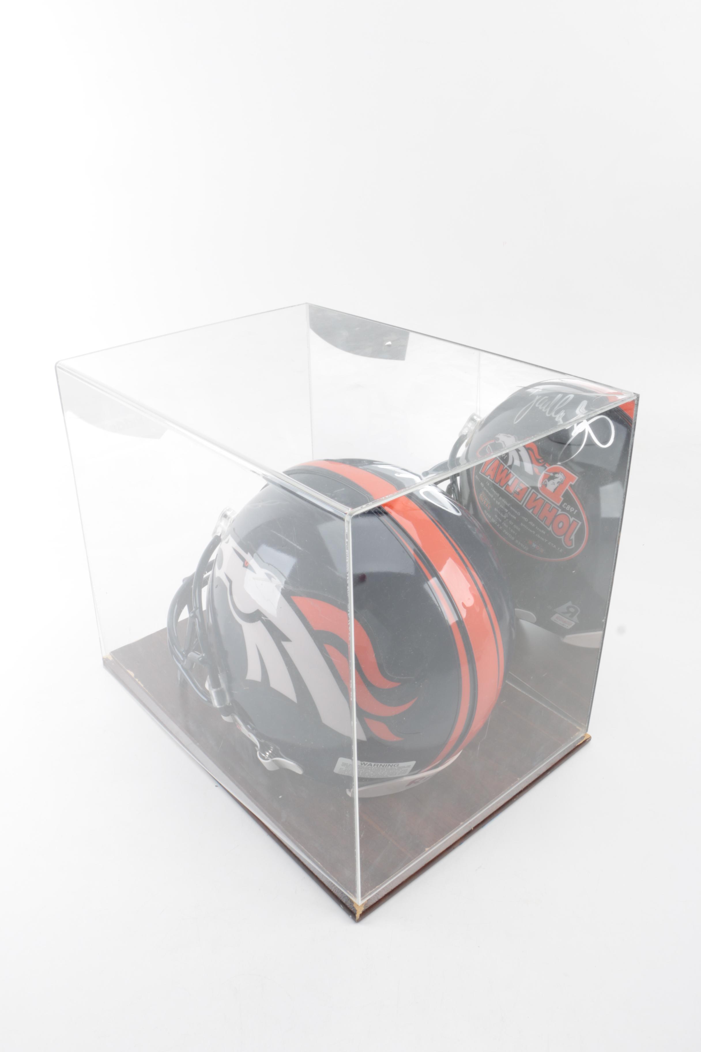 Autographed John Elway Retirement Helmet