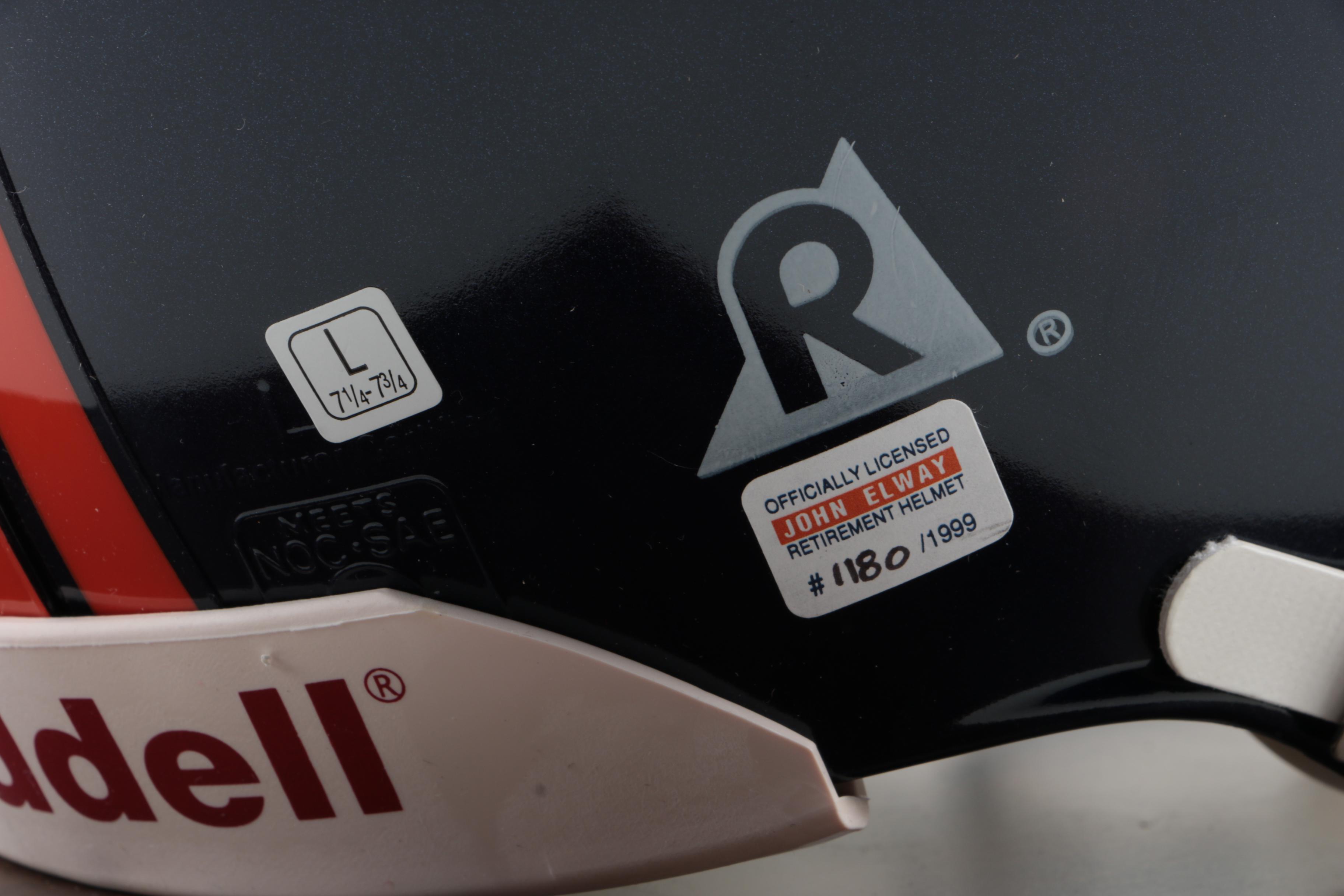 Autographed John Elway Retirement Helmet