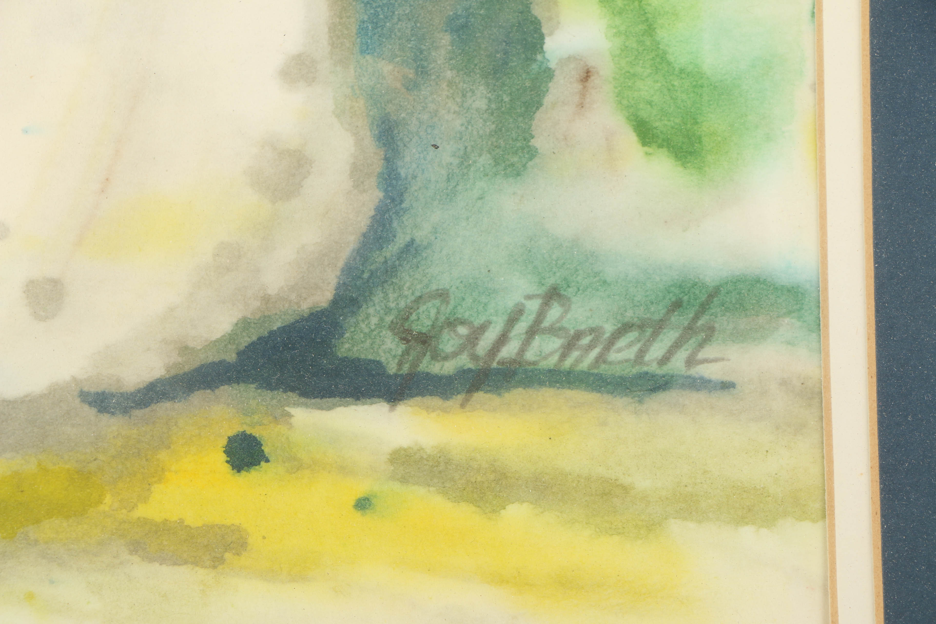 Joy Barth Watercolor Painting on Paper of an Abstract Composition