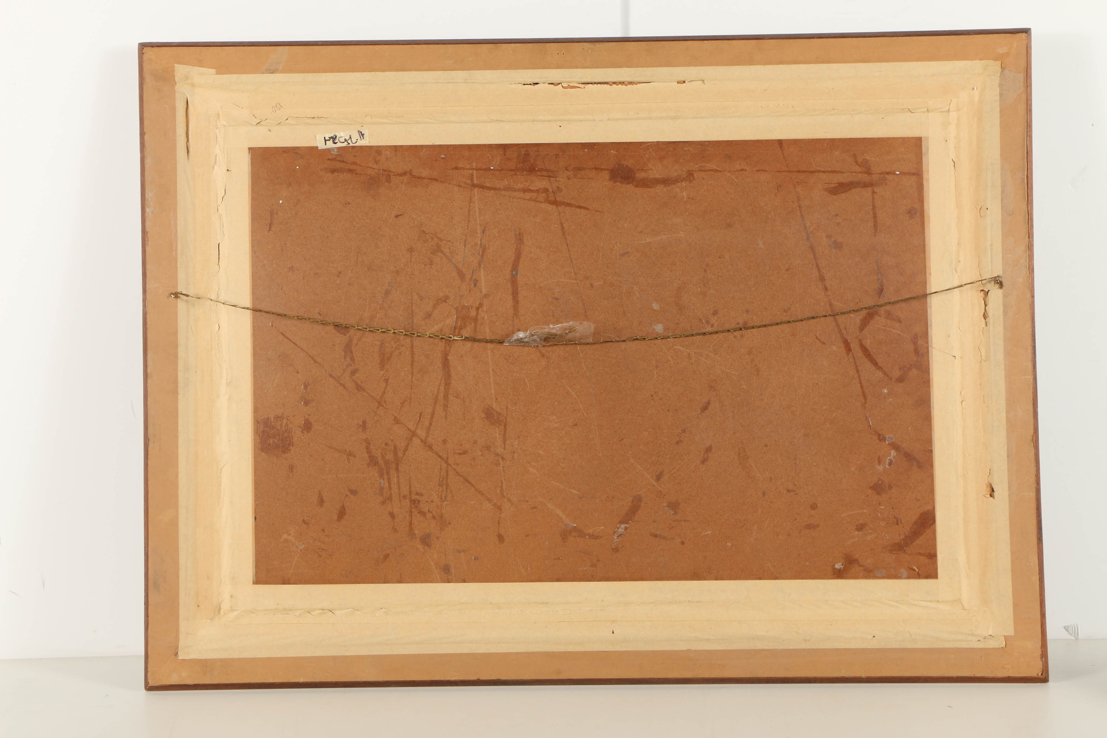 Lert Oil Painting on Leaves of Figures Riding Elephants