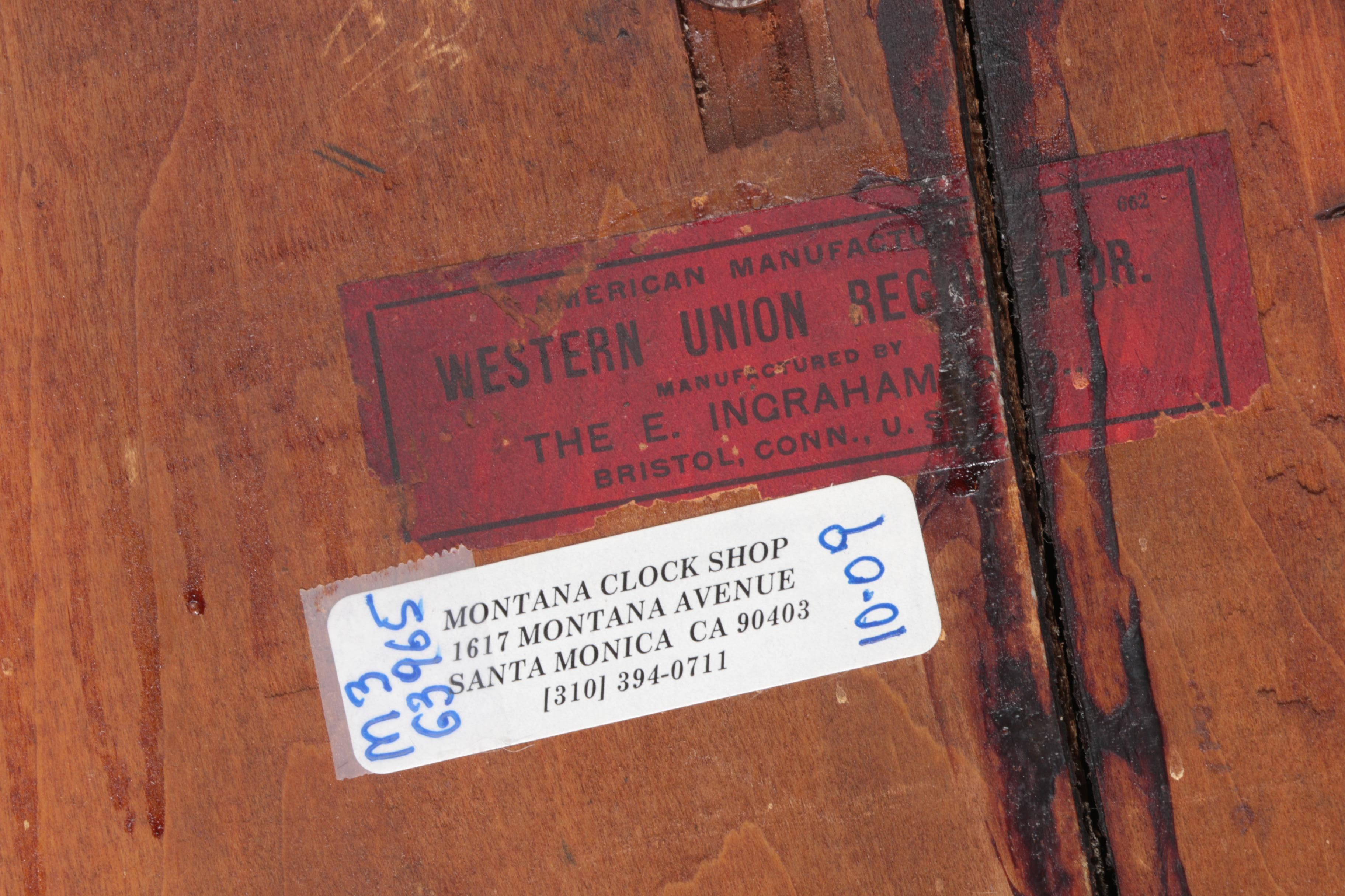 Ingraham Western Union Regulator Calendar Clock