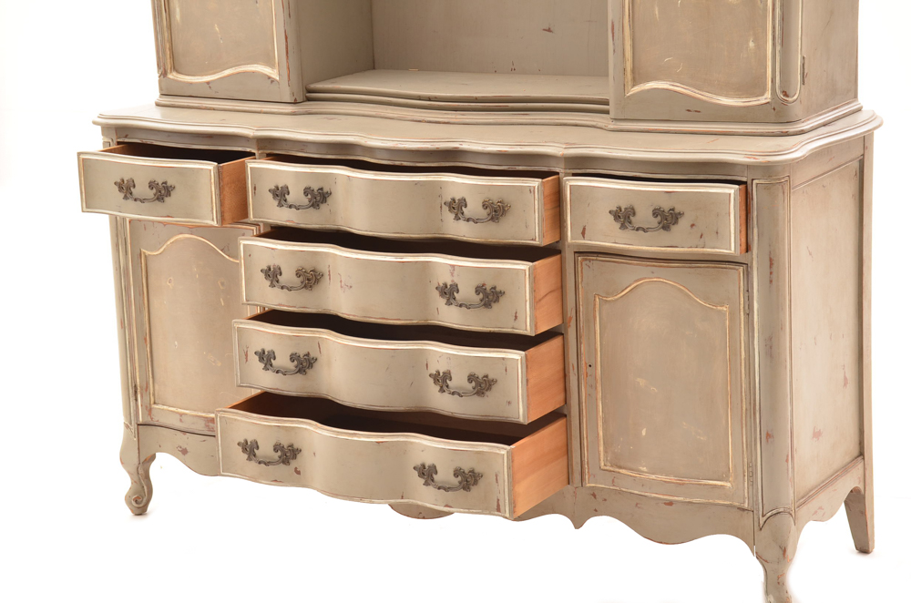 Vintage French Country Painted Cupboard