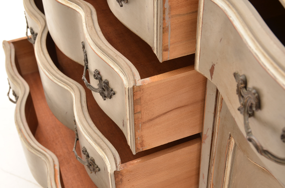 Vintage French Country Painted Cupboard