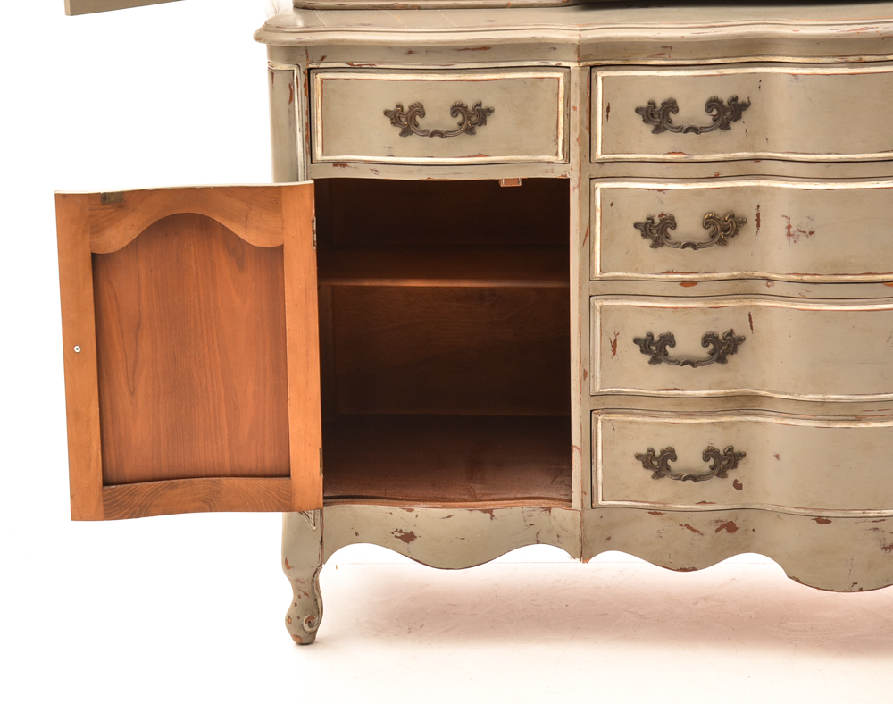 Vintage French Country Painted Cupboard