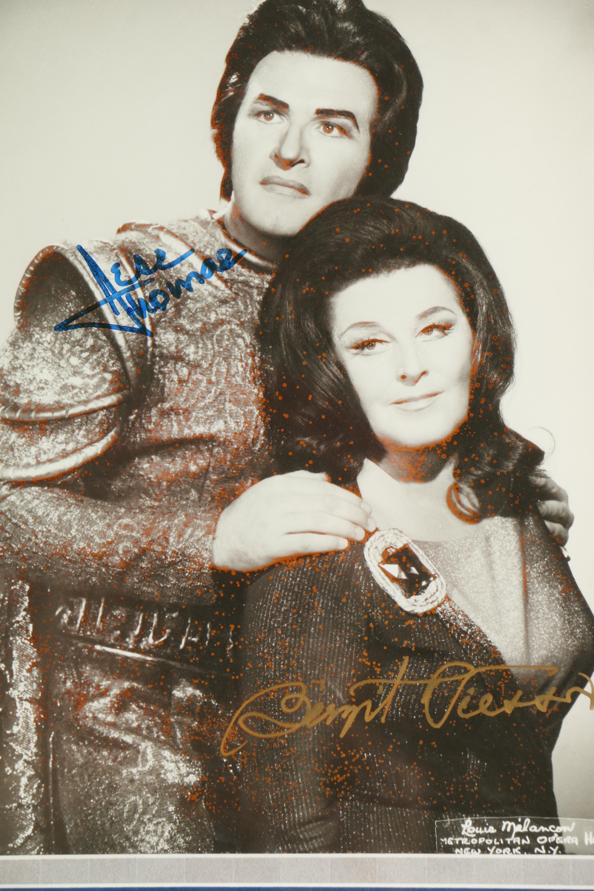 Jess Thomas and Birgit Nilsson Autographed Framed Metropolitan Opera Display