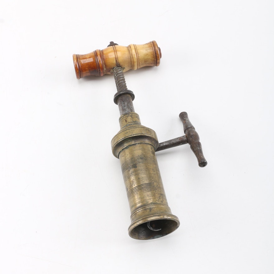 Vintage Brass Corkscrew