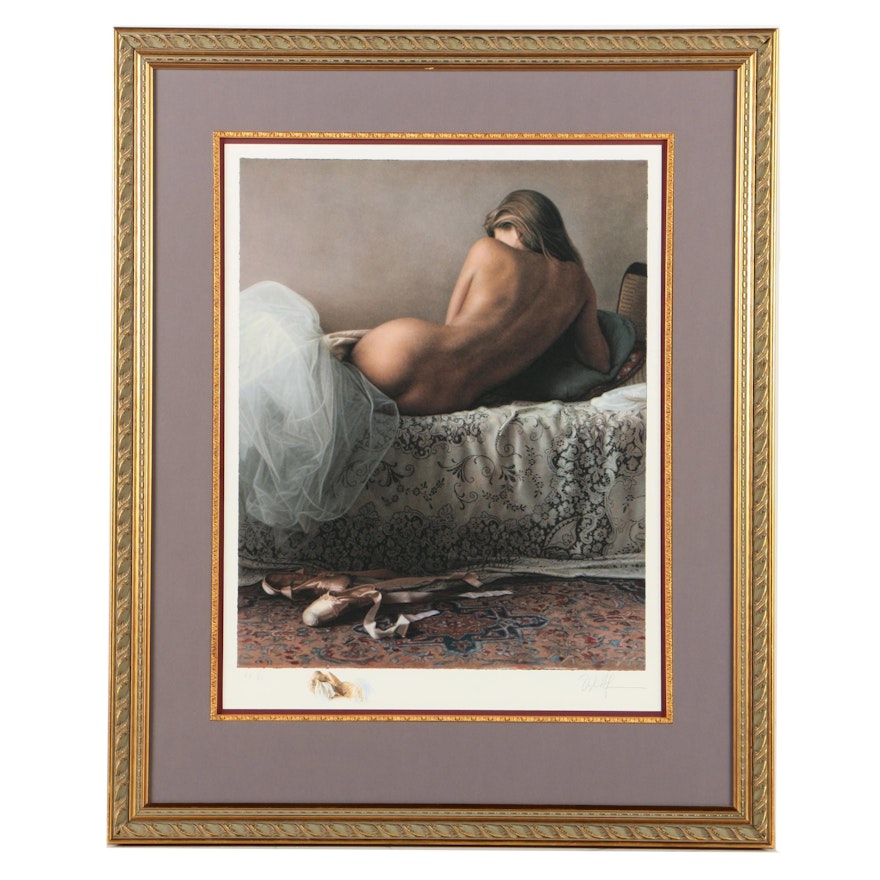 Douglas Hoffman Limited Edition Giclee Print on Paper of a Reclining Nude