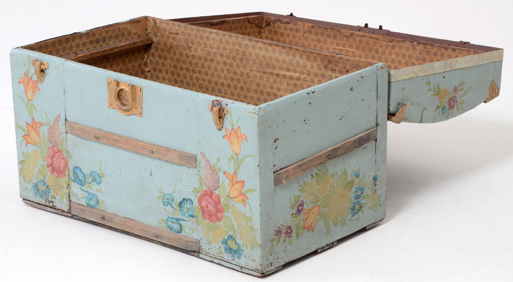 Vintage Hand-Painted Trunk