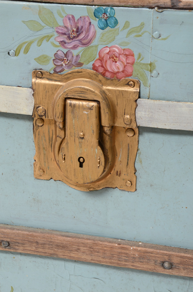 Vintage Hand-Painted Trunk