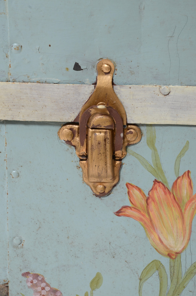 Vintage Hand-Painted Trunk