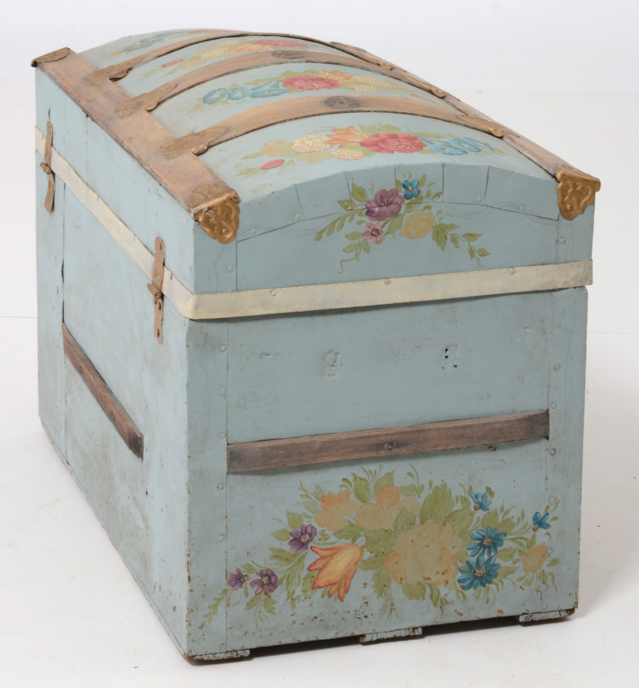 Vintage Hand-Painted Trunk