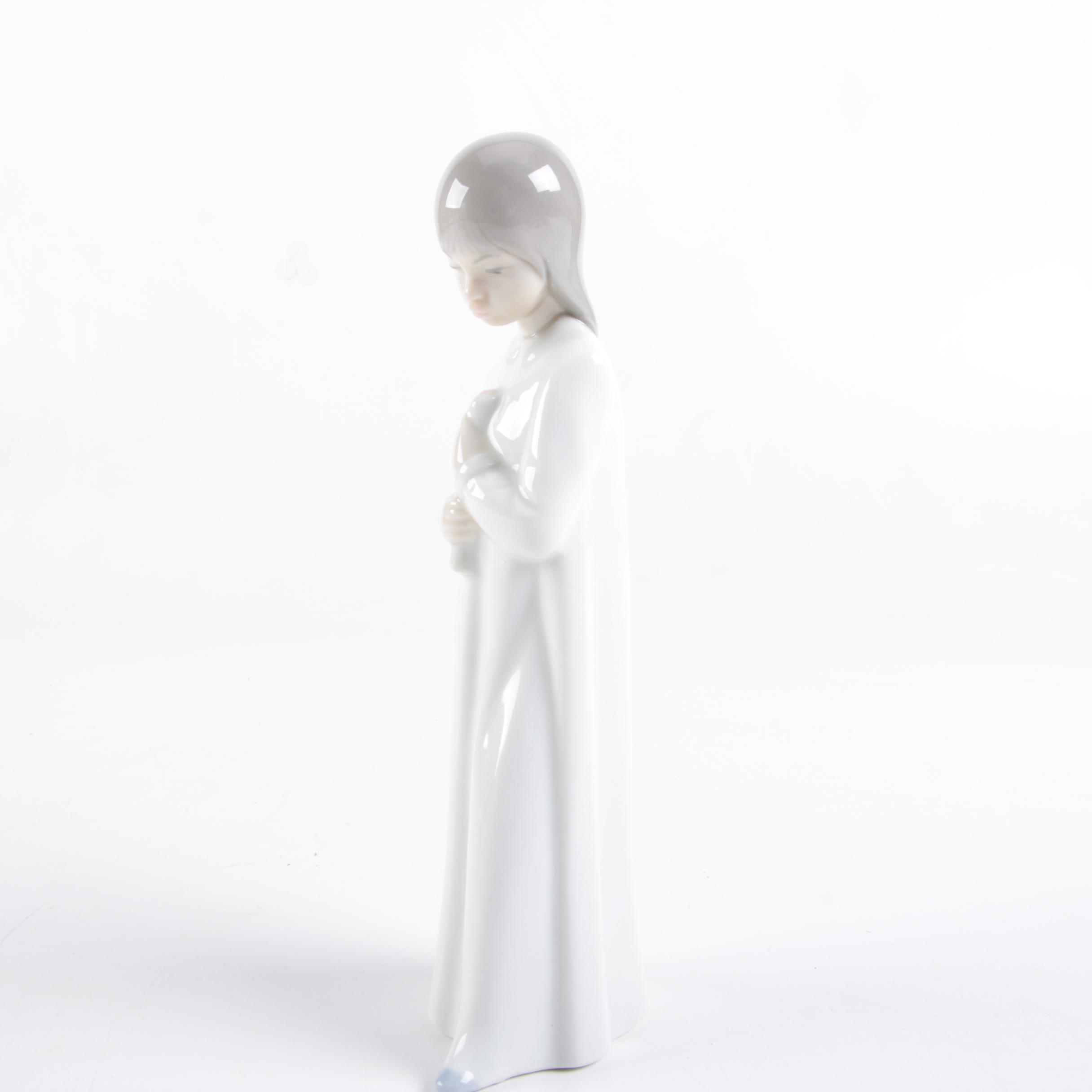 Vintage Lladro Nao "Girl Holding Candle" Figurine