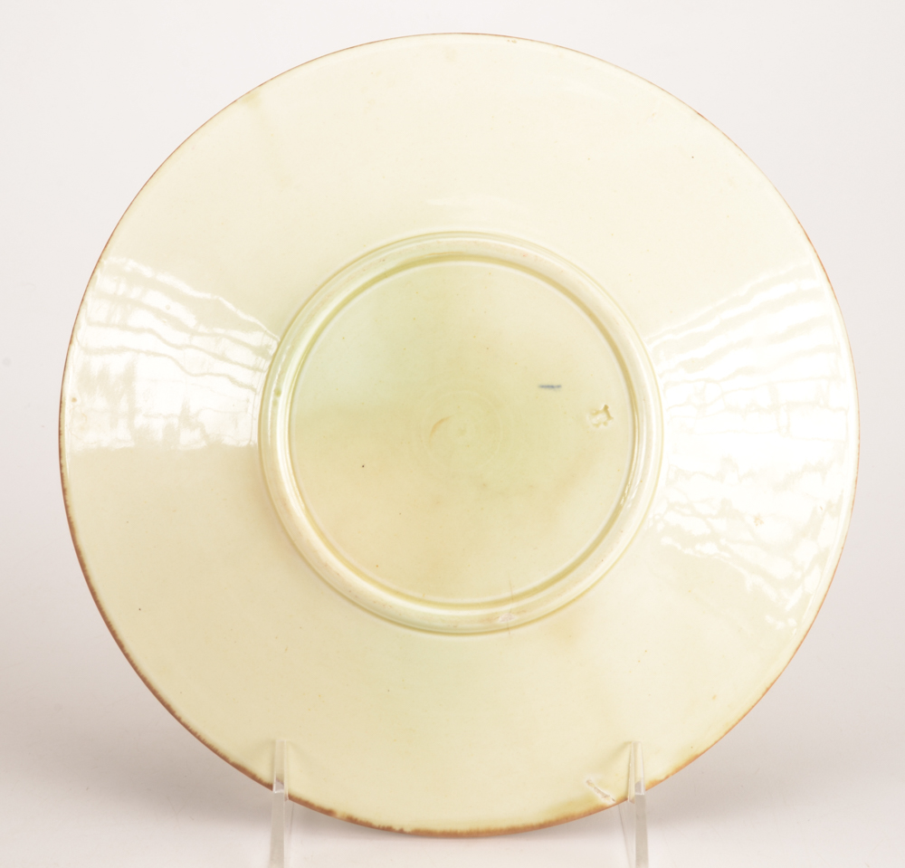 Antique Assorted Majolica Plates including Griffin, Smith & Hill