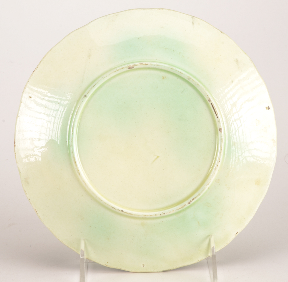 Antique Assorted Majolica Plates including Griffin, Smith & Hill