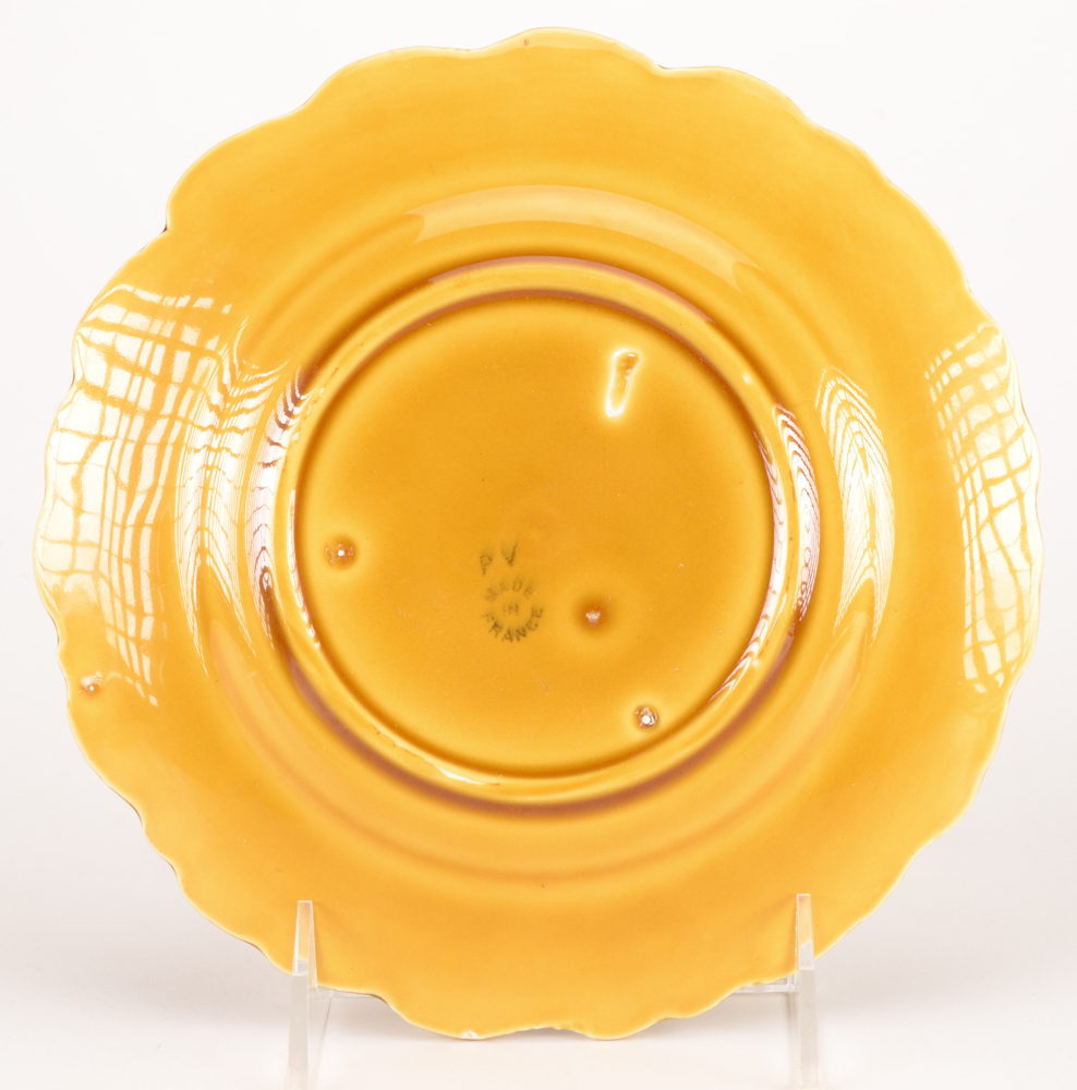 Antique Assorted Majolica Plates including Griffin, Smith & Hill