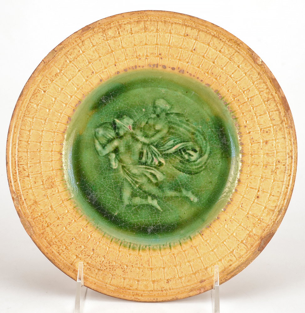 Antique Assorted Majolica Plates including Griffin, Smith & Hill