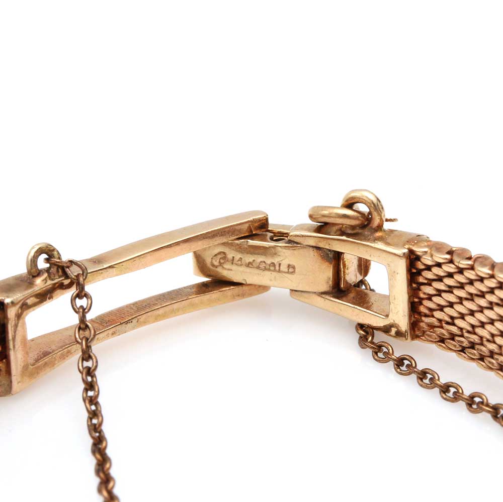 Elgin 14K Yellow Gold Diamond Watch