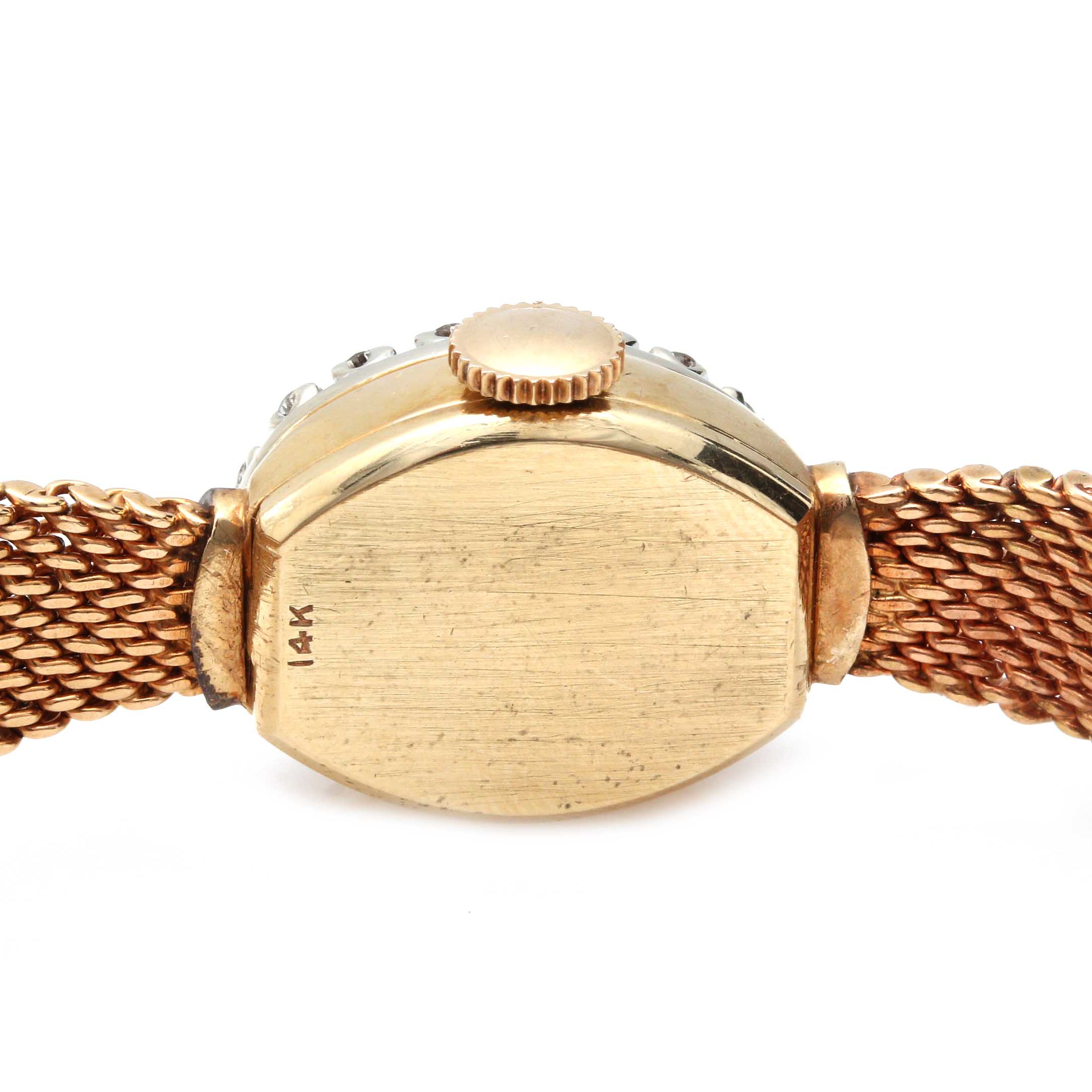 Elgin 14K Yellow Gold Diamond Watch