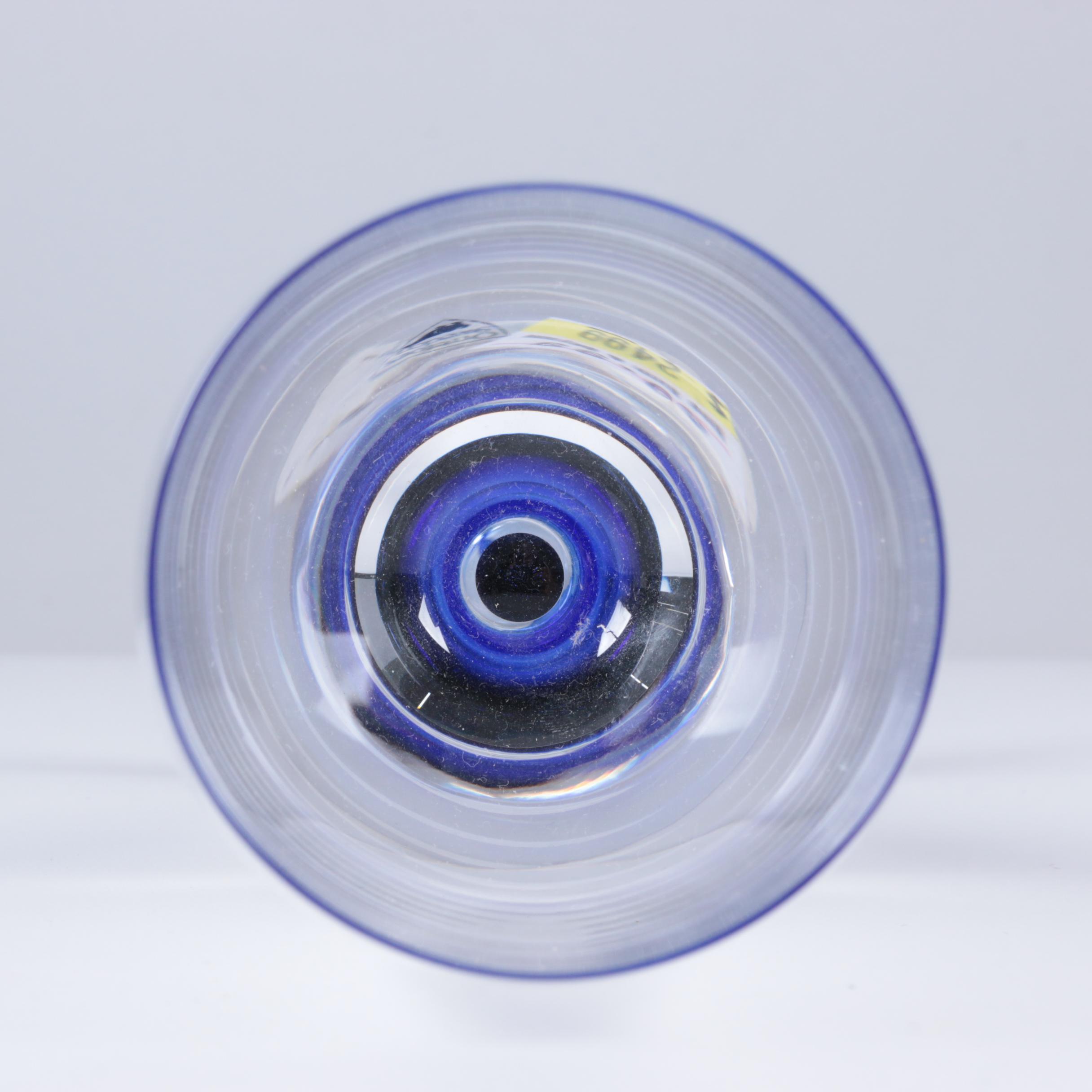 Orrefors "Intermezzo Blue" Crystal Wine Glasses