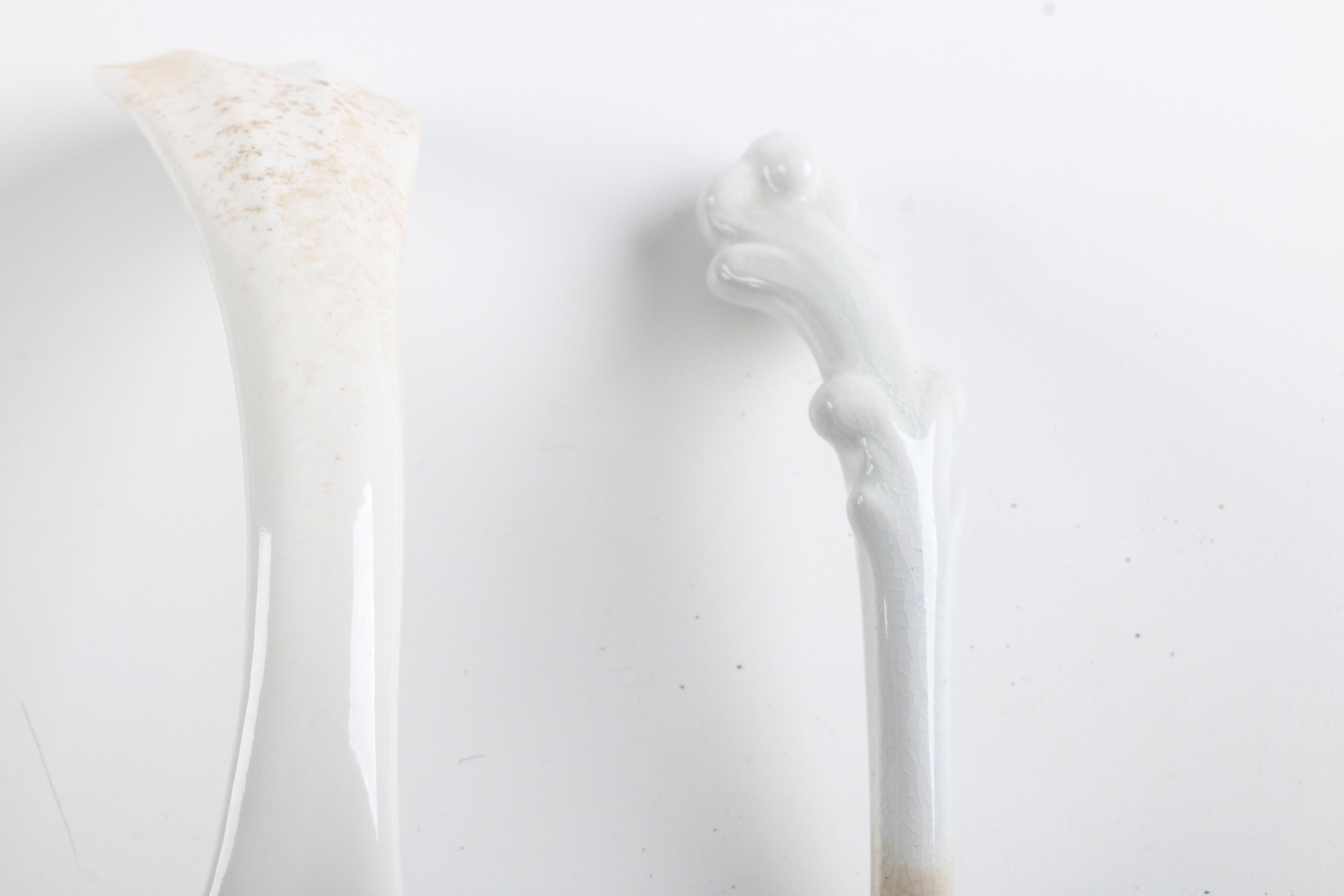 White Ceramic Ladle Pair