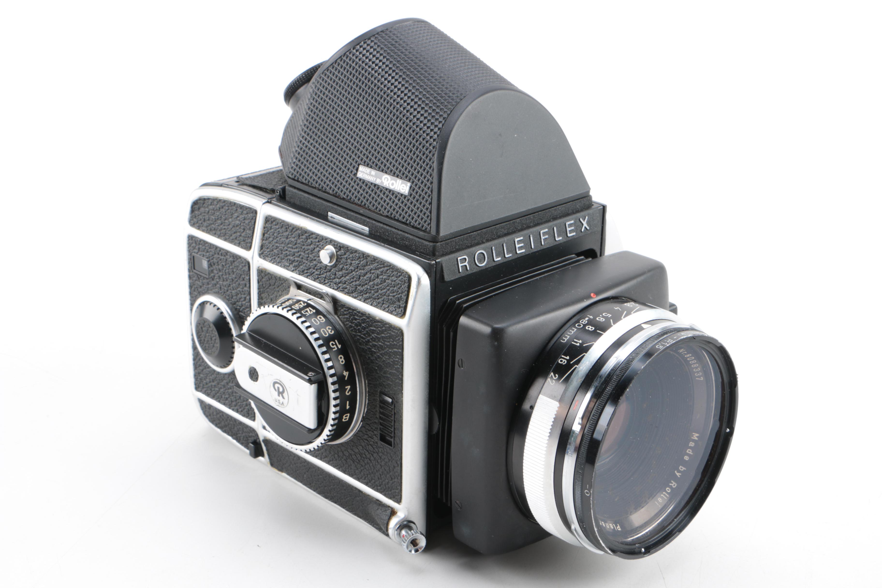 Vintage Rolleiflex SL66 SLR Camera with Accessories