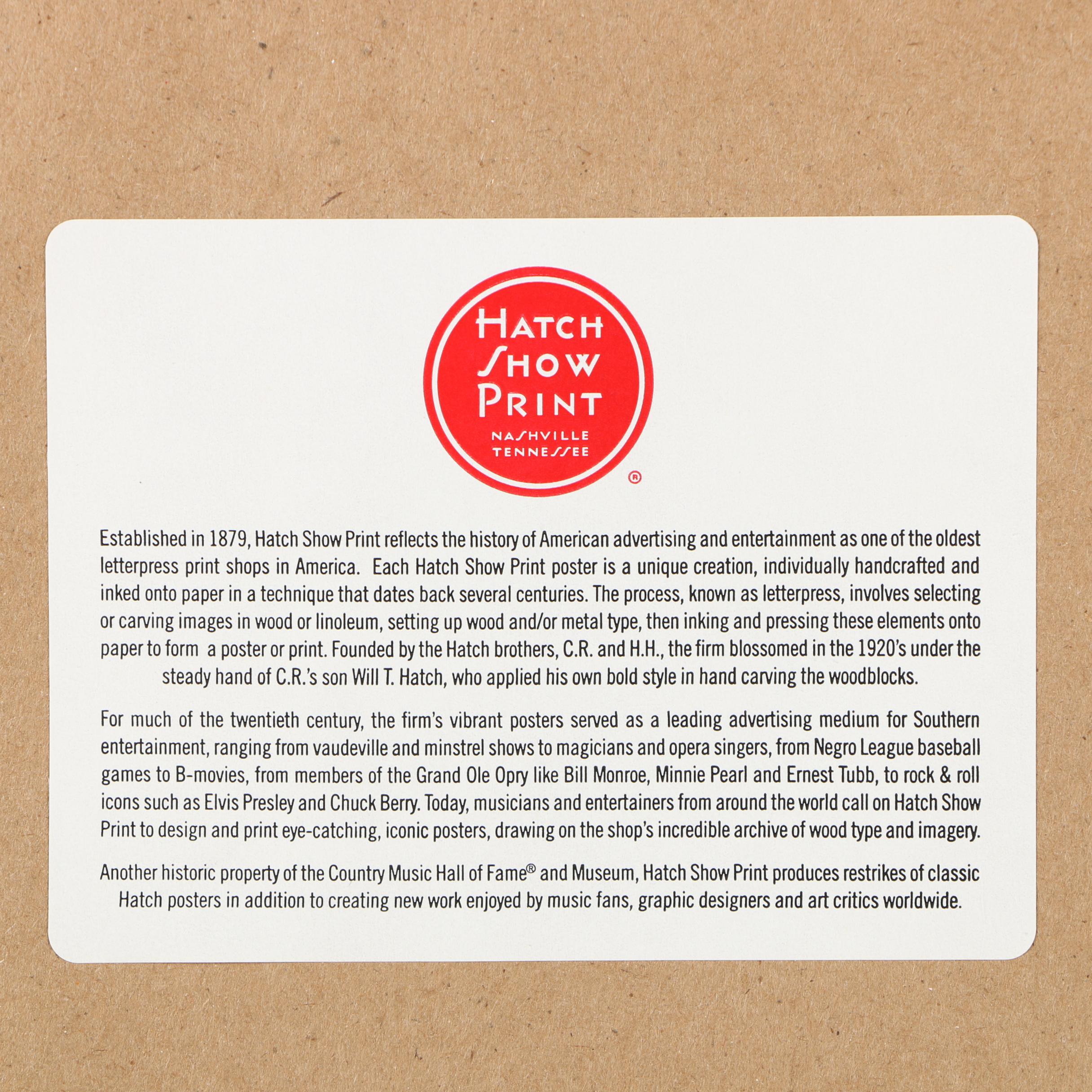 Hatch Show Print Posters Featuring Johnny Cash and Patsy Cline