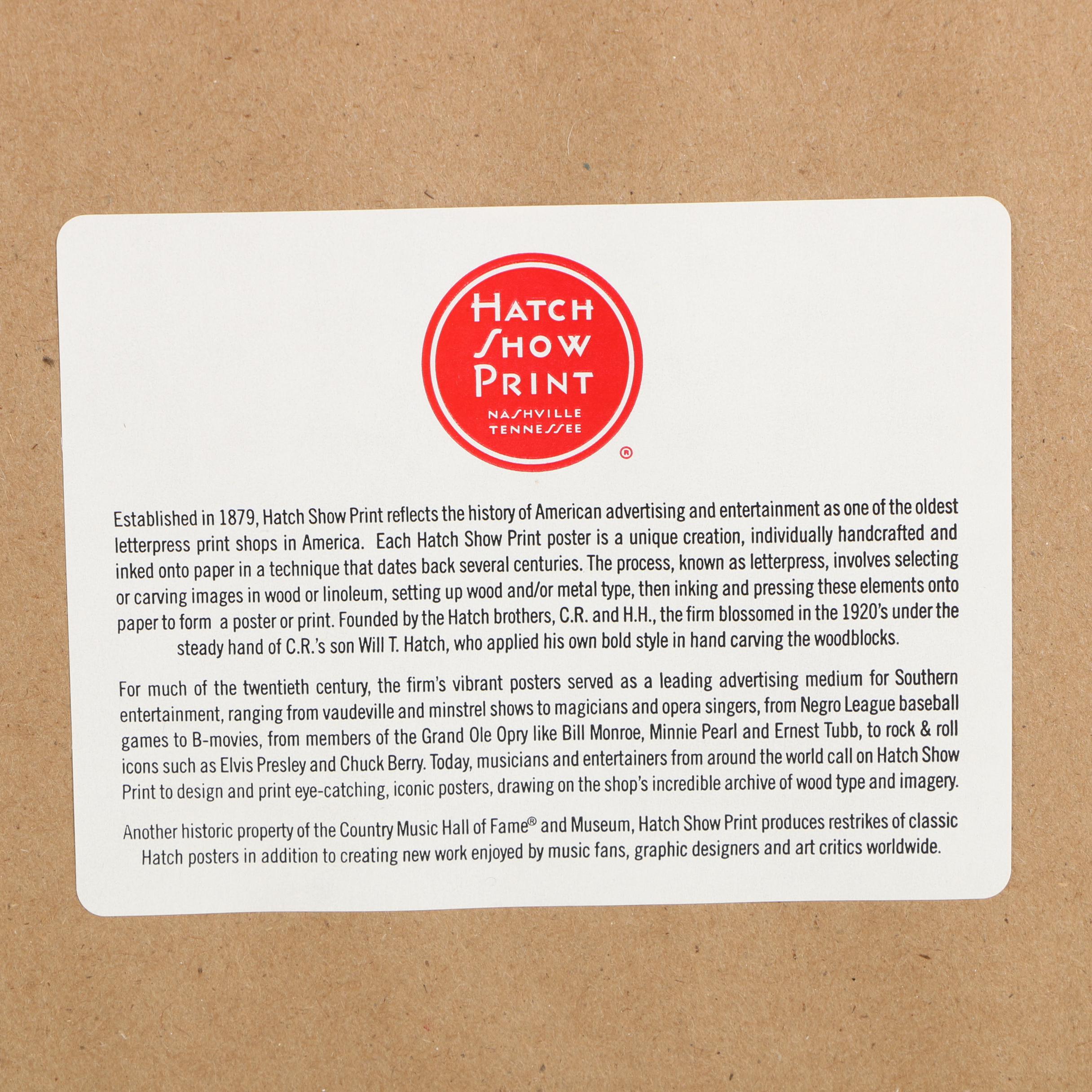 Hatch Show Print Posters Featuring Johnny Cash and Patsy Cline