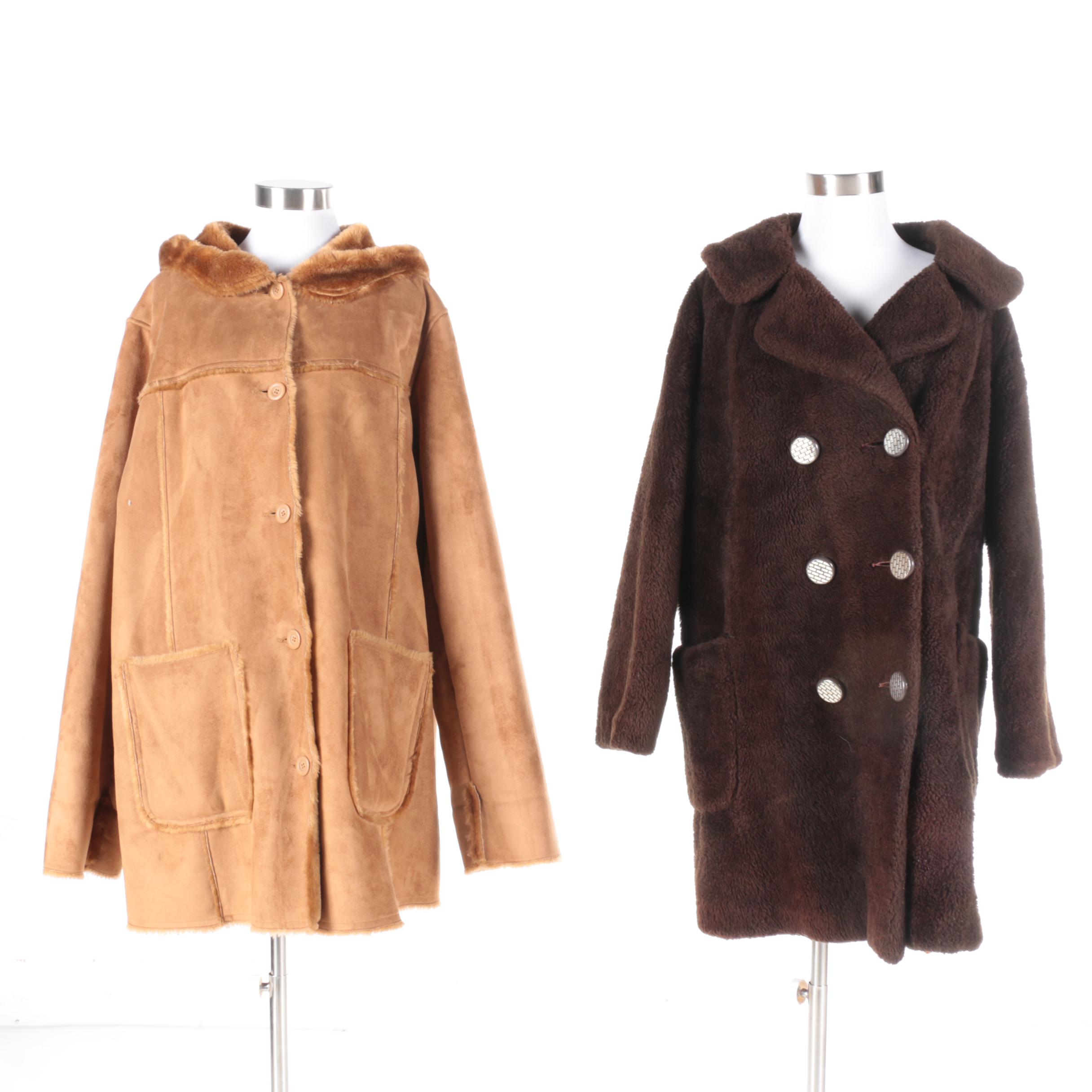 Women's Circa 1970s Faux Fur and Faux Suede Coats