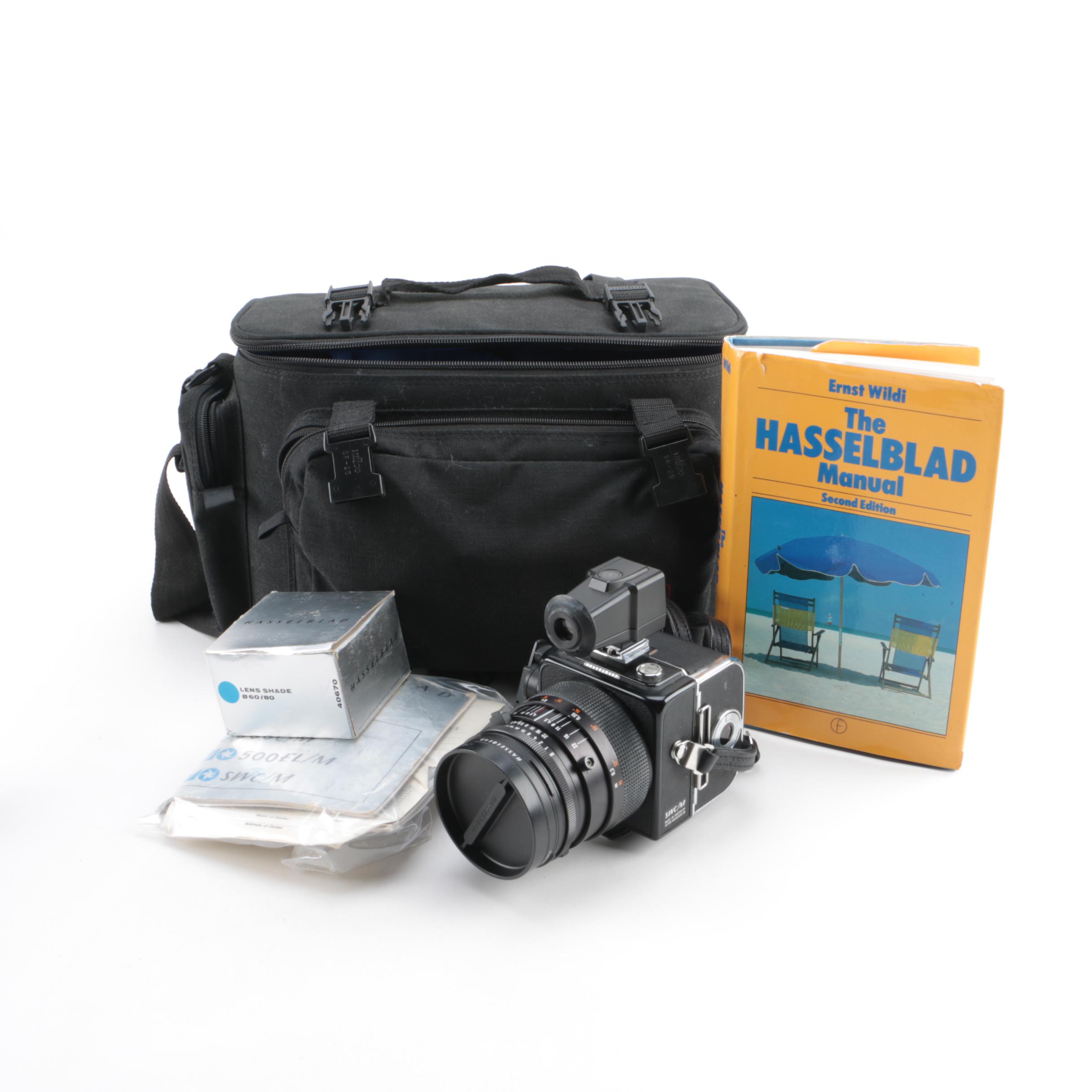 Vintage Hasselblad SWC/M Camera with Bag and Accessories