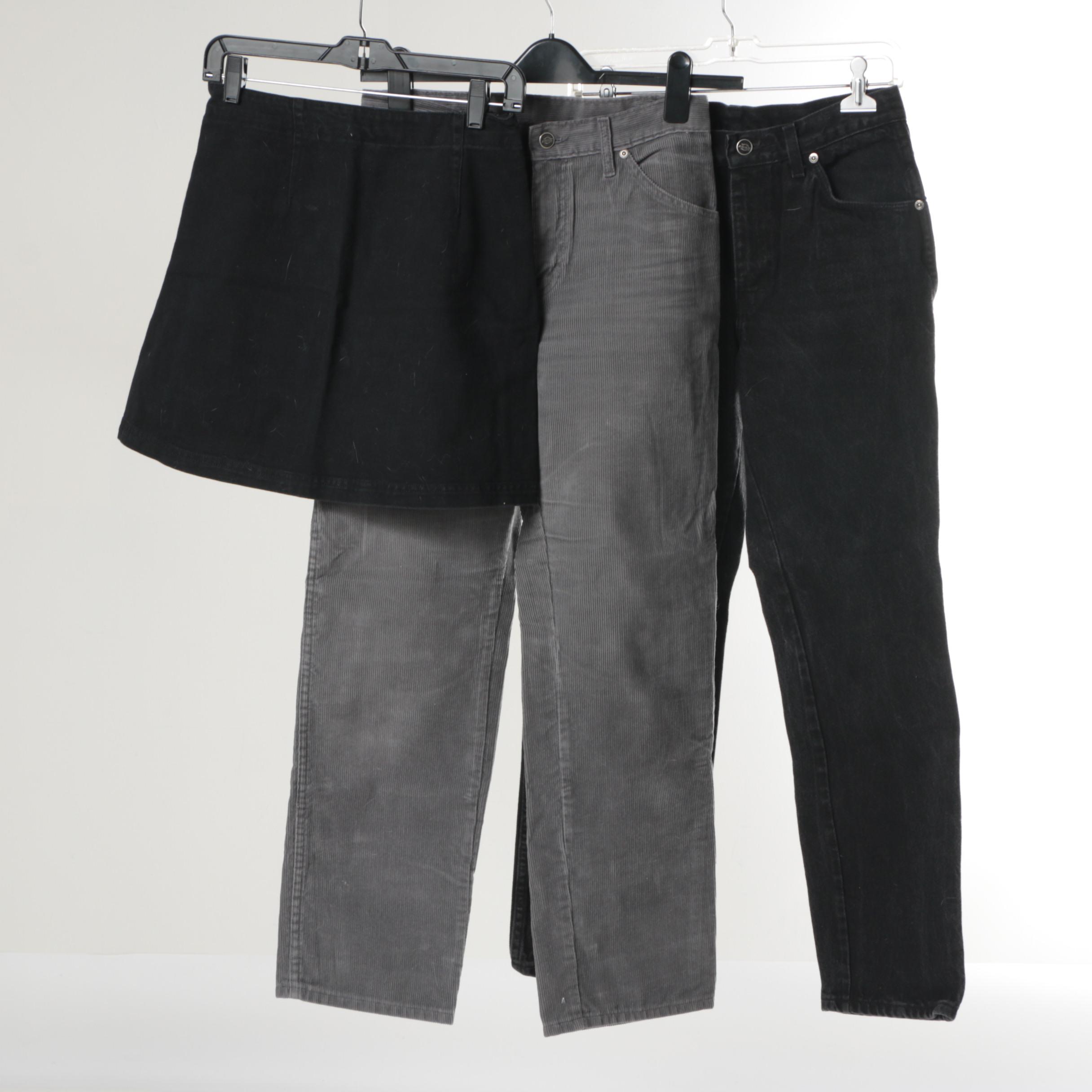 Women's Dickies Pants and Xhilaration Skirt