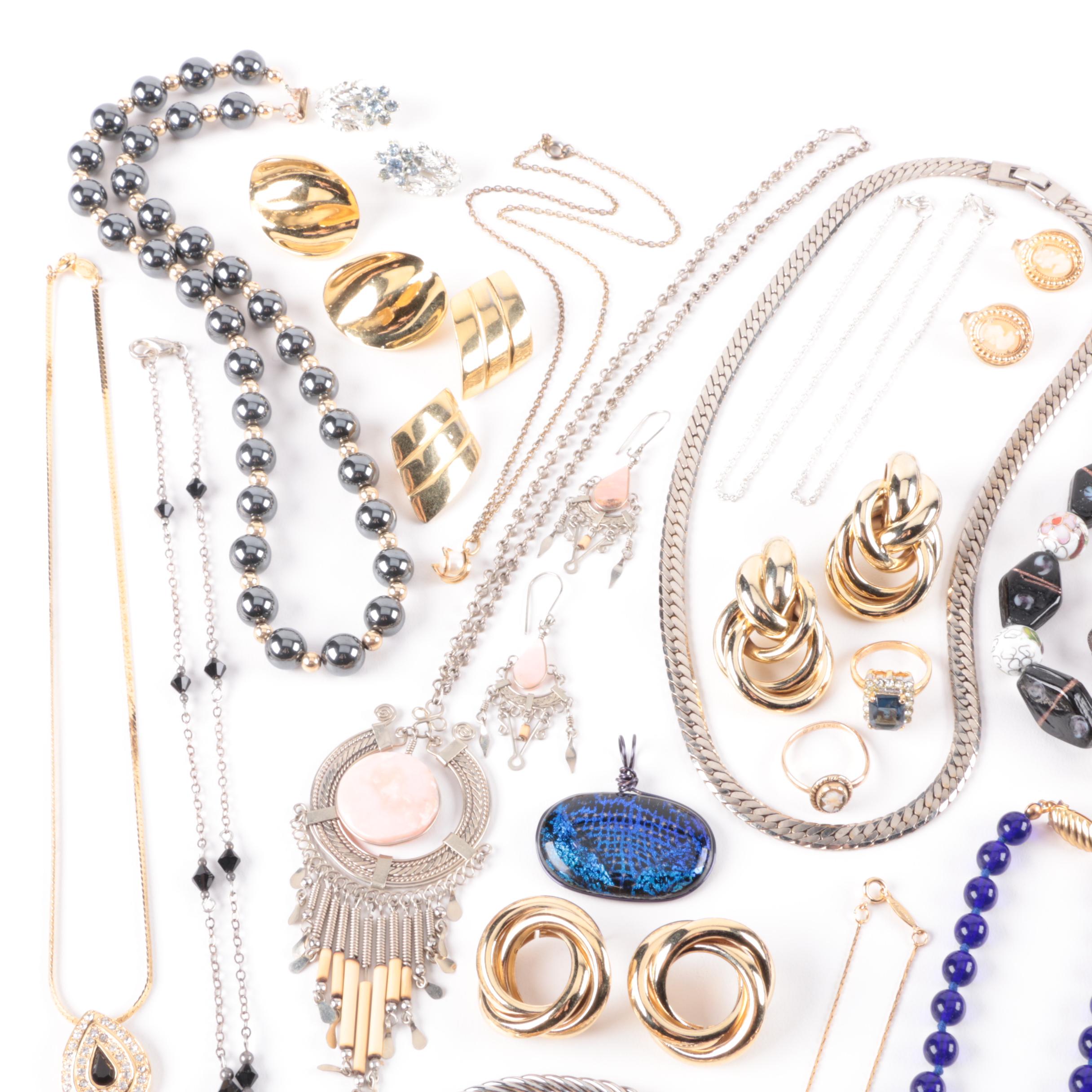 Assorted Costume Jewelry Including Laurel Burch and Napier