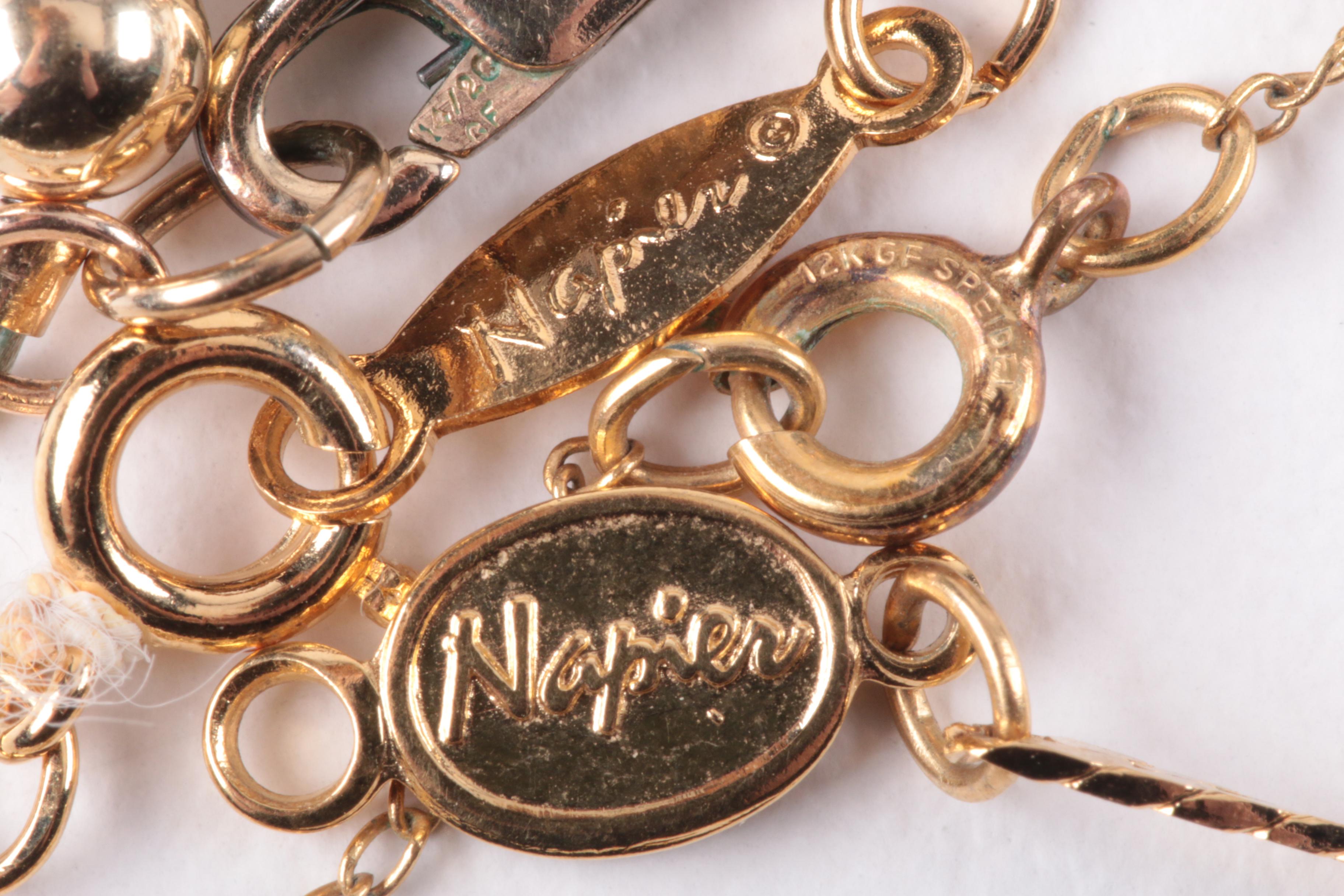 Assorted Costume Jewelry Including Laurel Burch and Napier