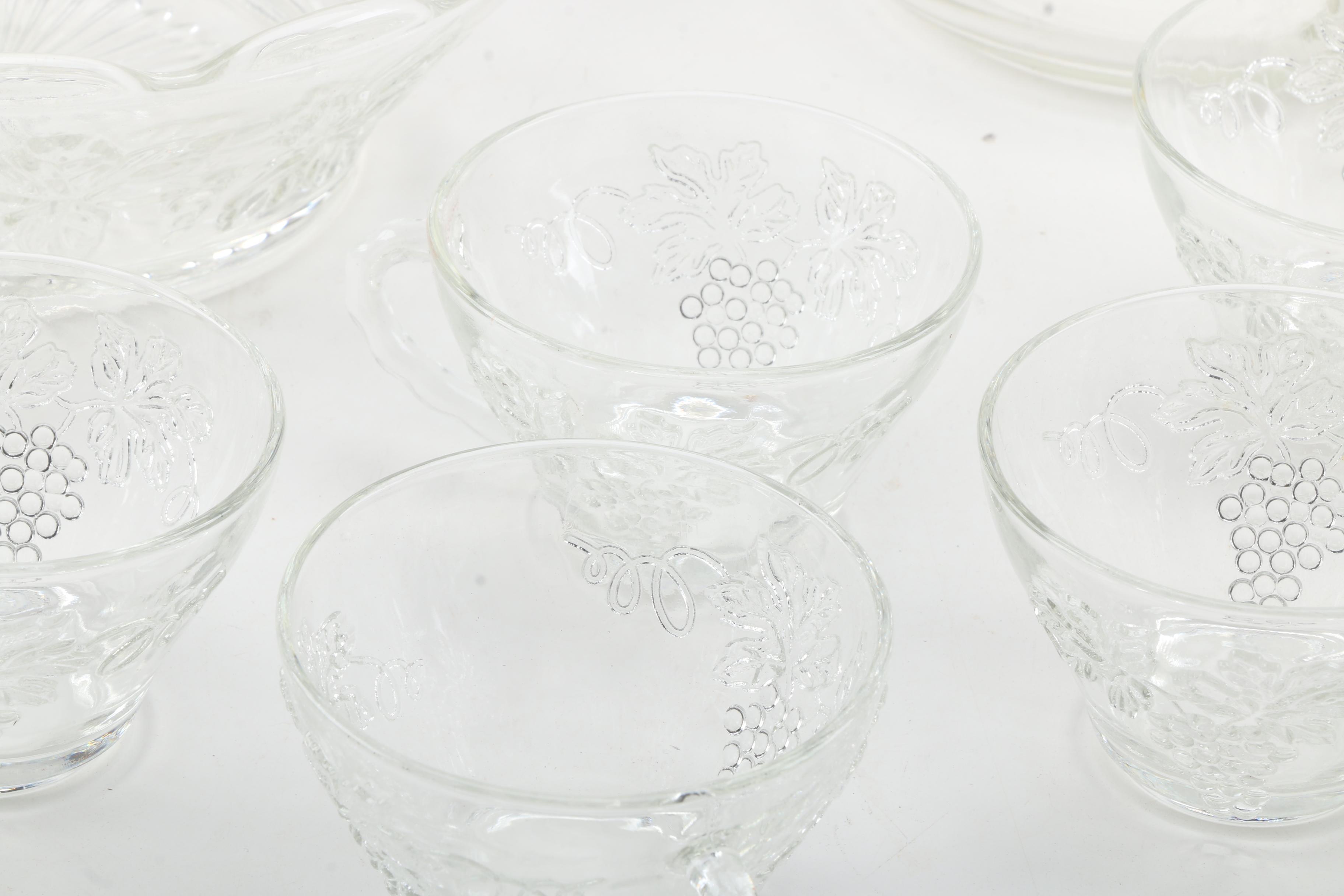 Anchor Hocking "Vintage Clear" Punch Bowl Set