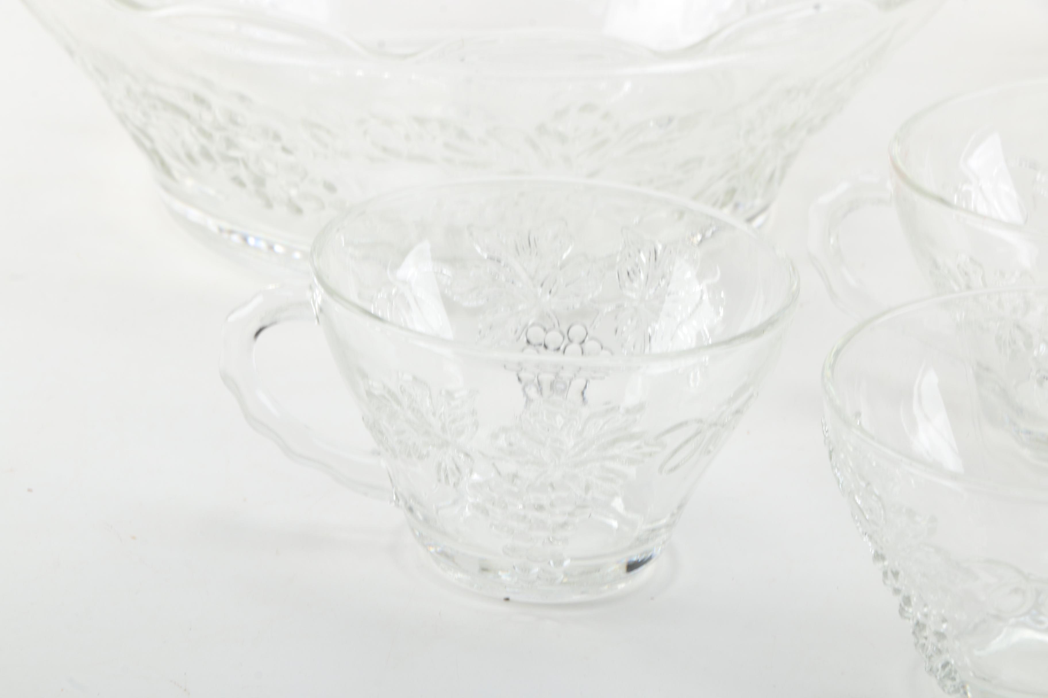 Anchor Hocking "Vintage Clear" Punch Bowl Set