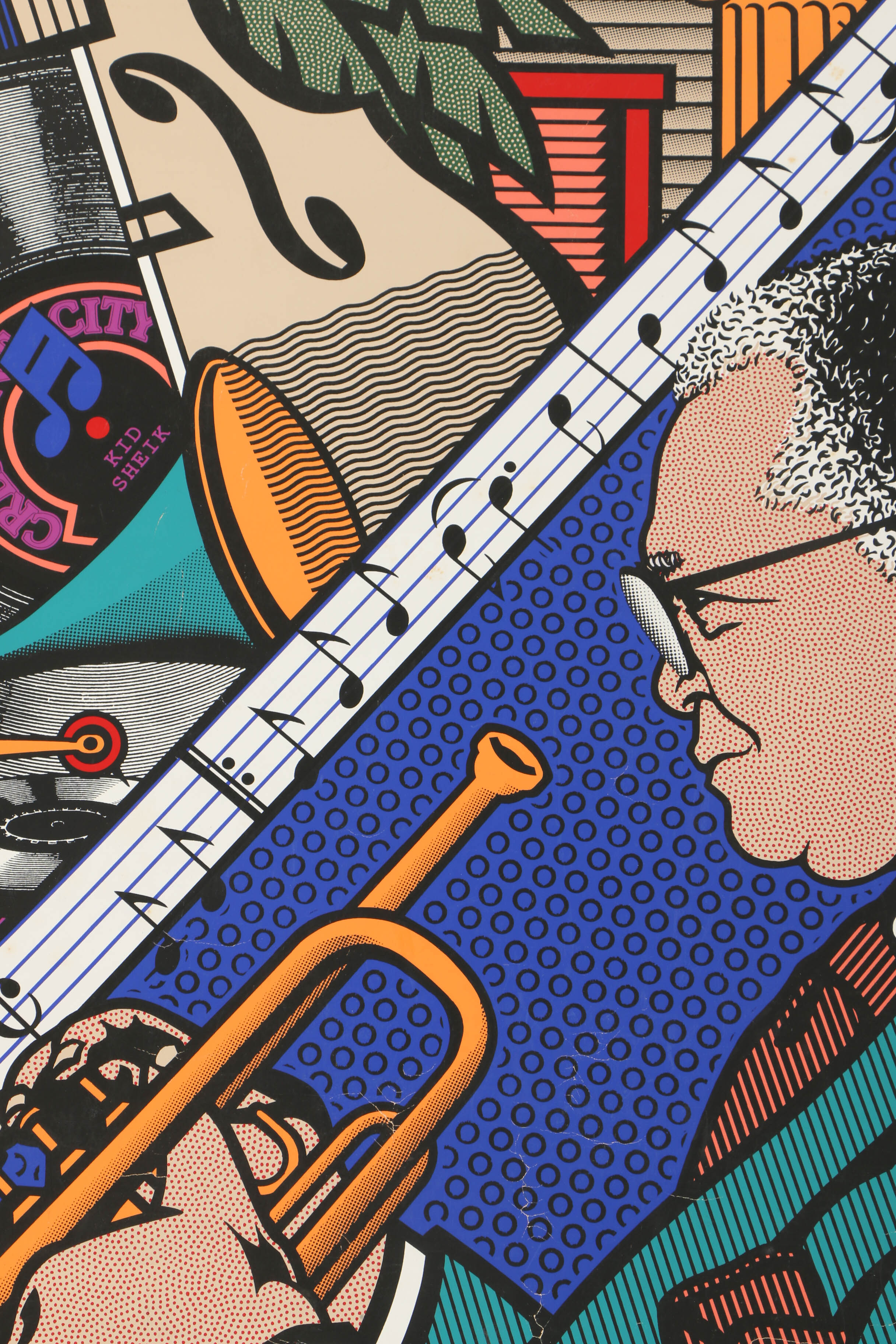 Limited Edition Serigraph Poster "1990 New Orleans Jazz and Heritage Festival"