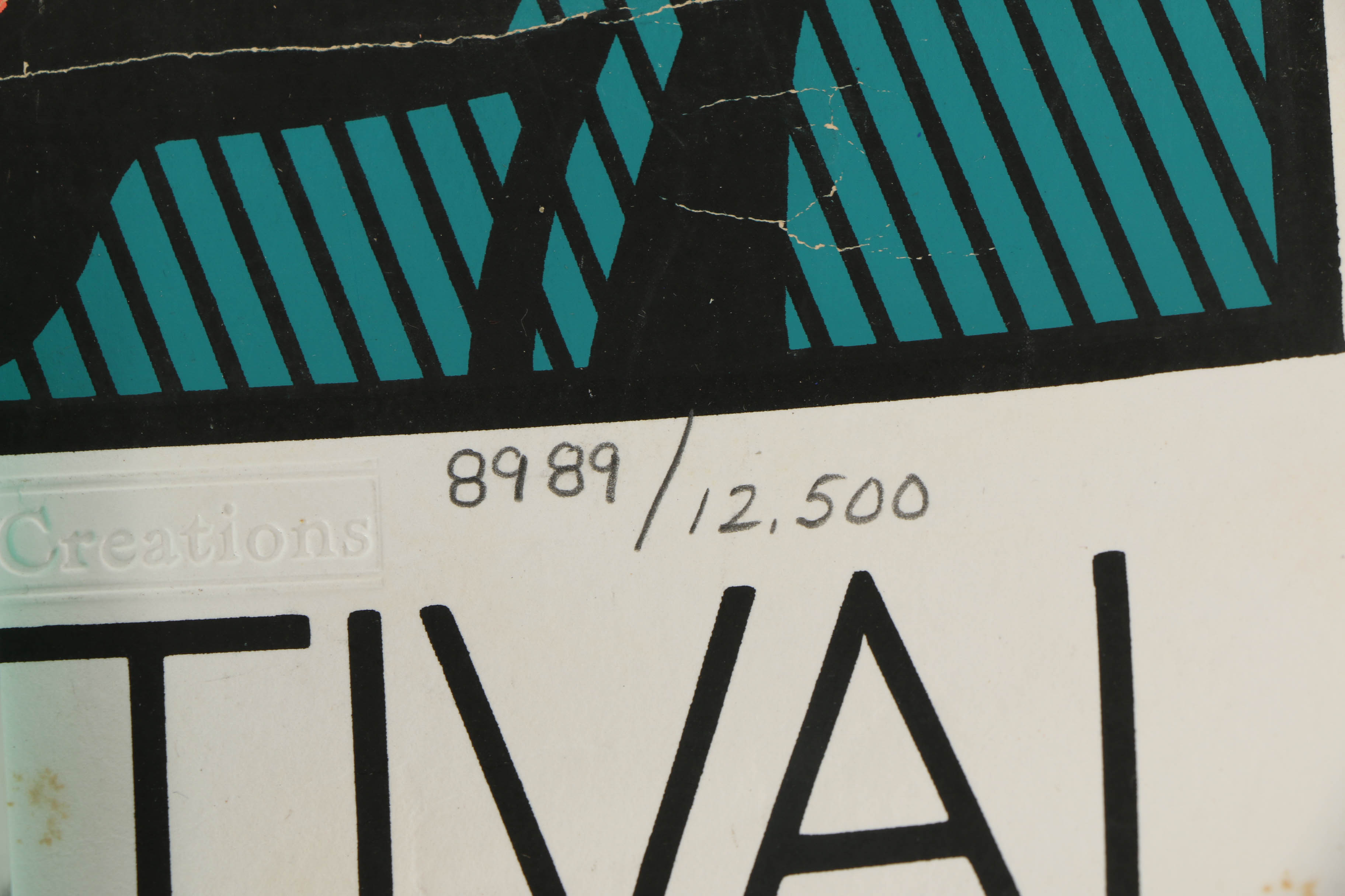 Limited Edition Serigraph Poster "1990 New Orleans Jazz and Heritage Festival"