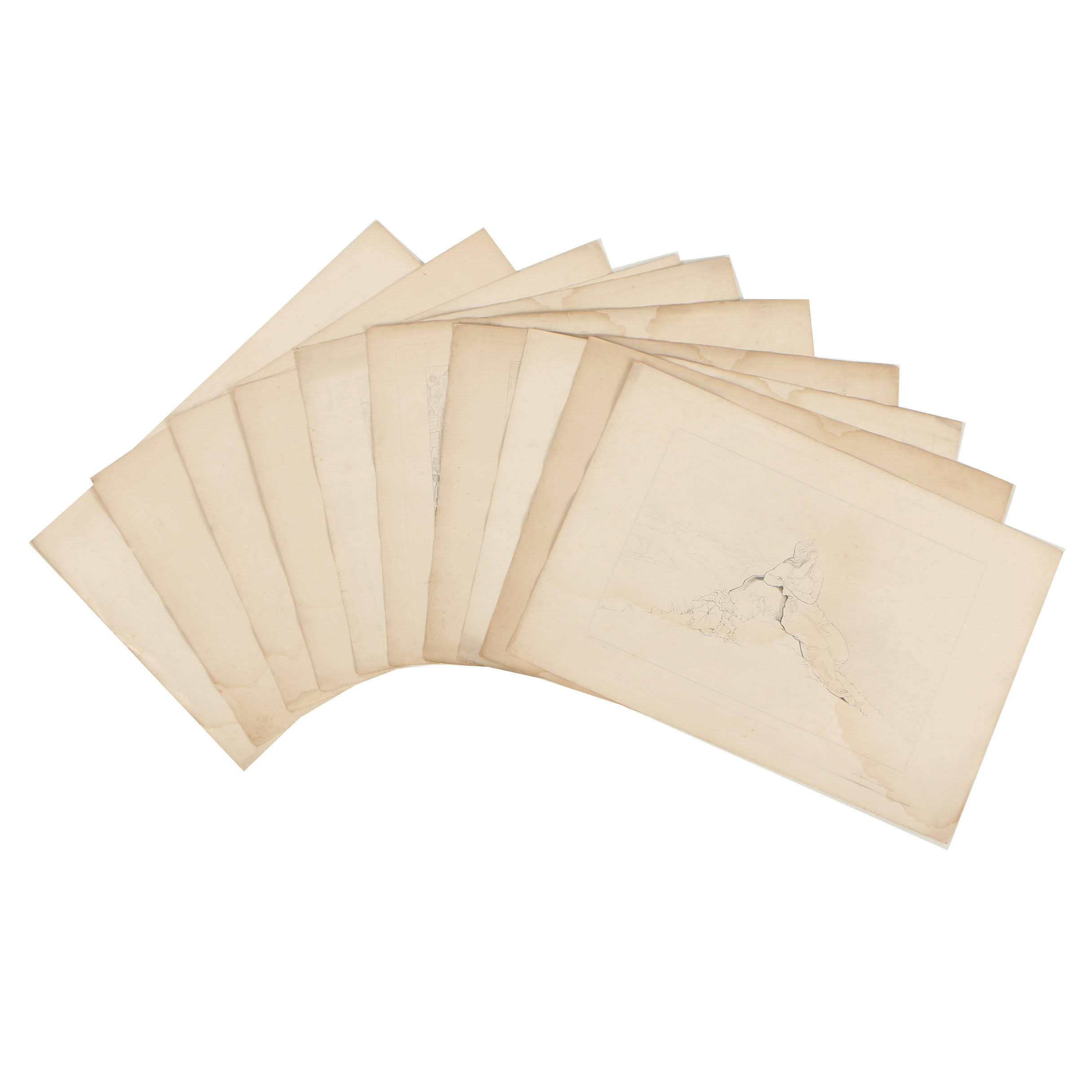 G. E. Hicks Etchings on Paper of Historical Scenes