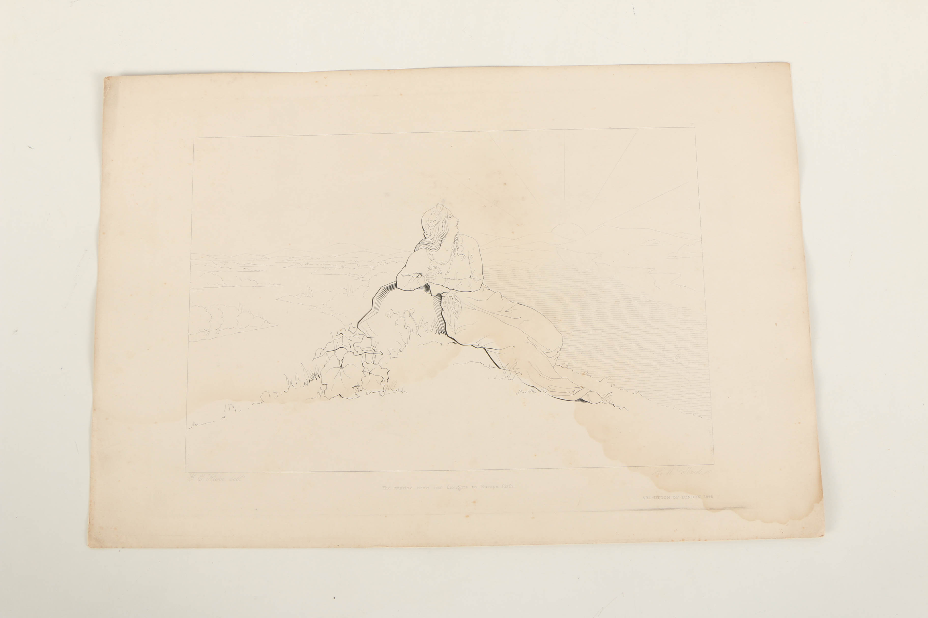 G. E. Hicks Etchings on Paper of Historical Scenes